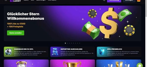 Hashlucky Casino desktop screenshot 1