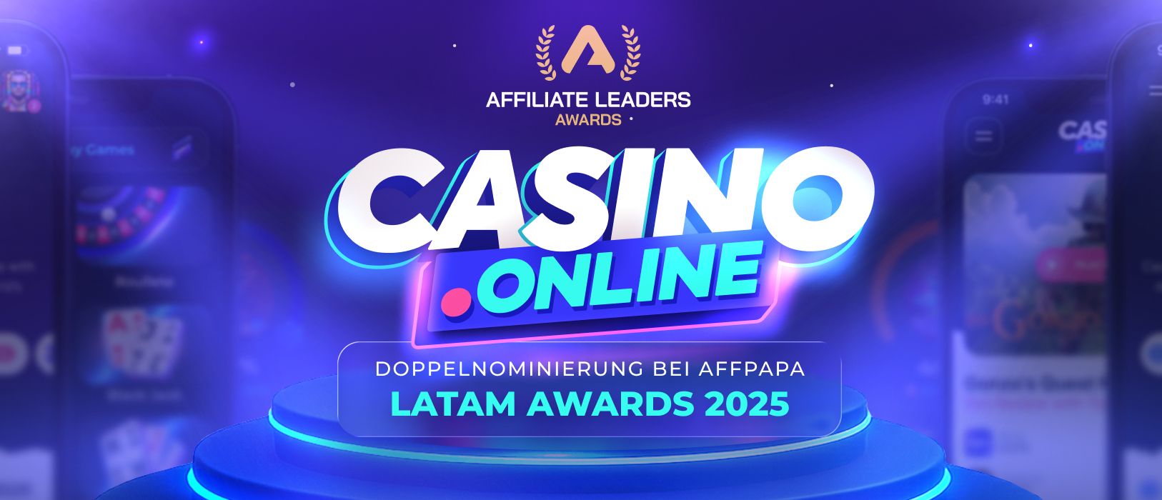 Casino.online doppelt nominiert bei den AffPapa Awards 2025
