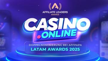 Casino.online doppelt nominiert bei den AffPapa Awards 2025