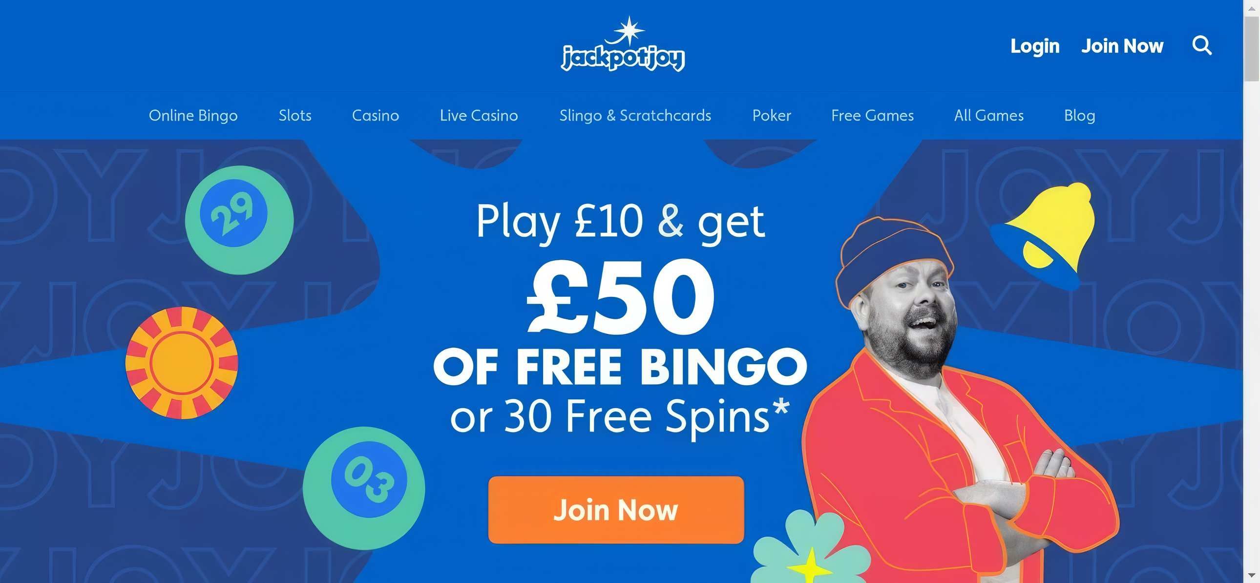 Jackpotjoy desktop screenshot 1