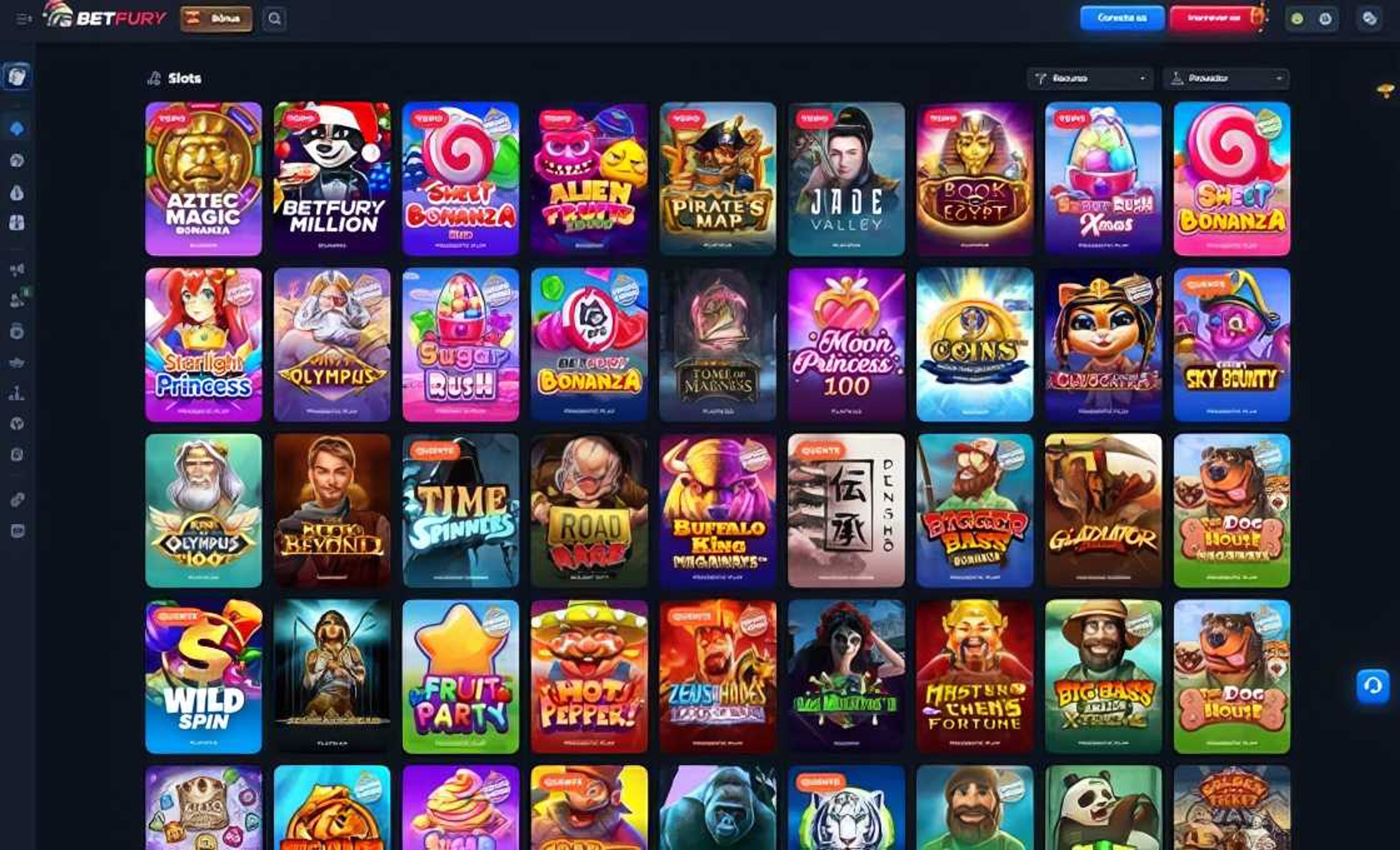 Betfury desktop screenshot 2