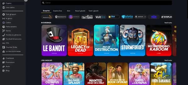Instant Casino Slots Page