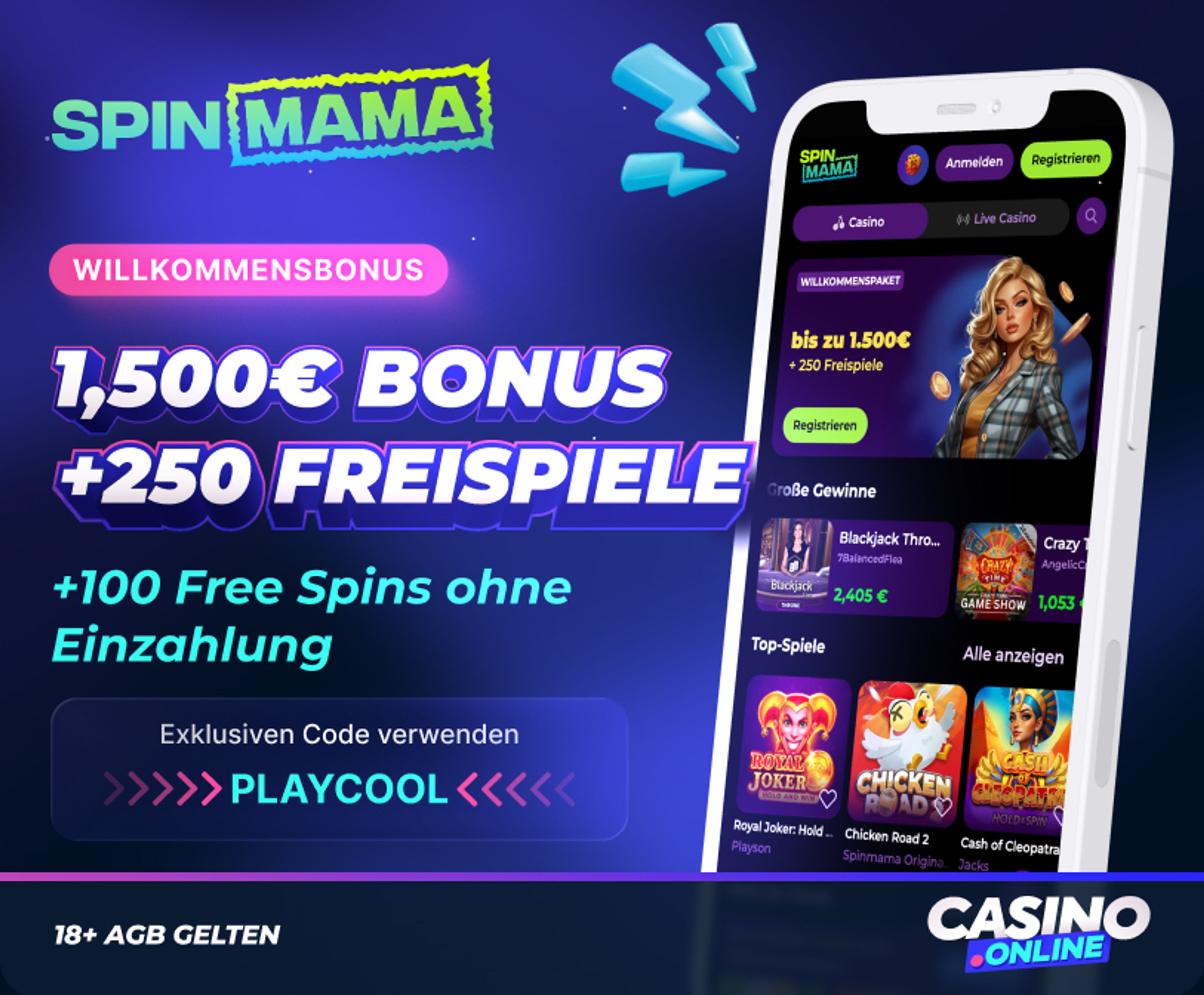 Spinmama Casino Willkommensbonus