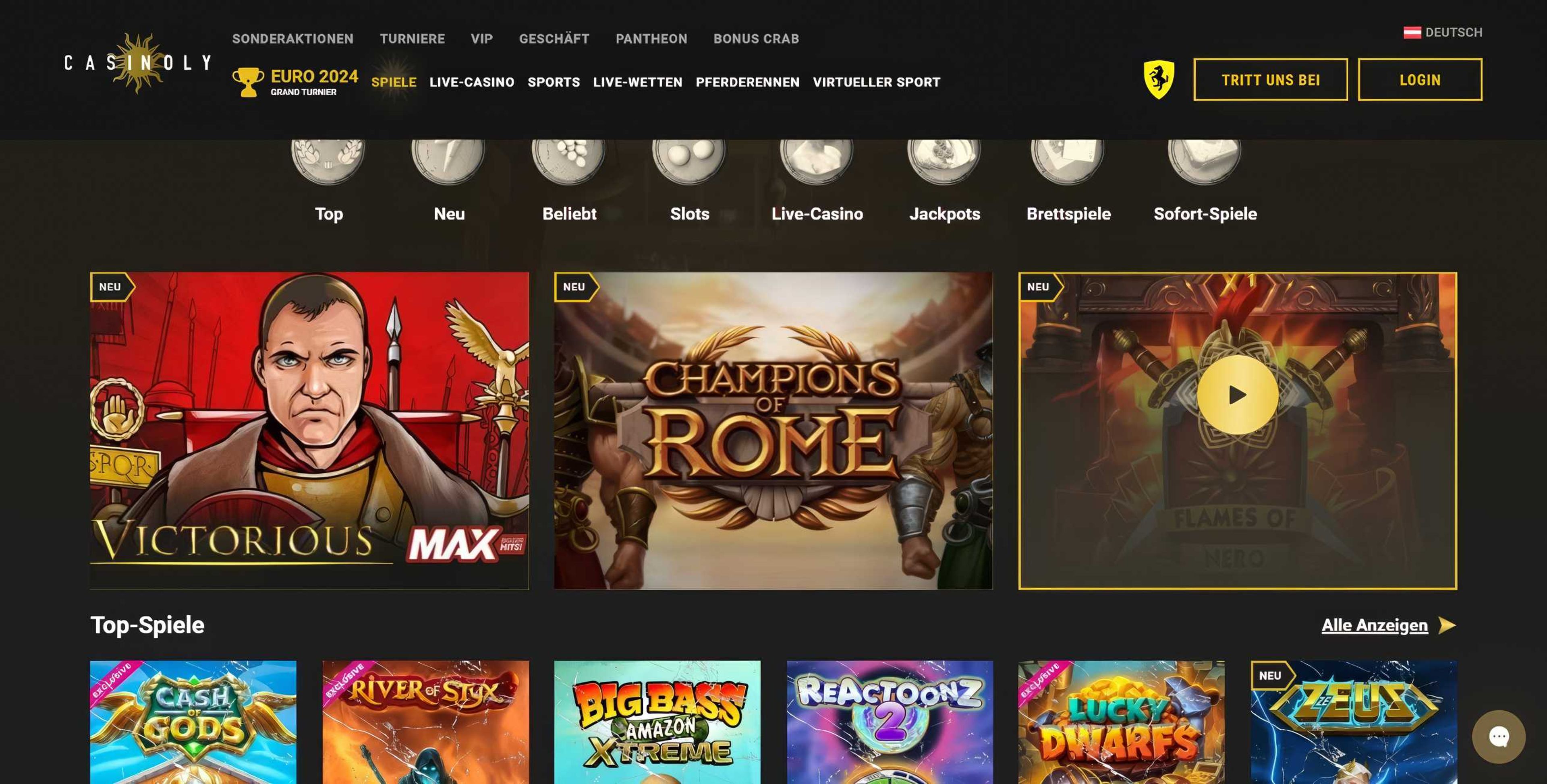 Casinoly desktop screenshot 2