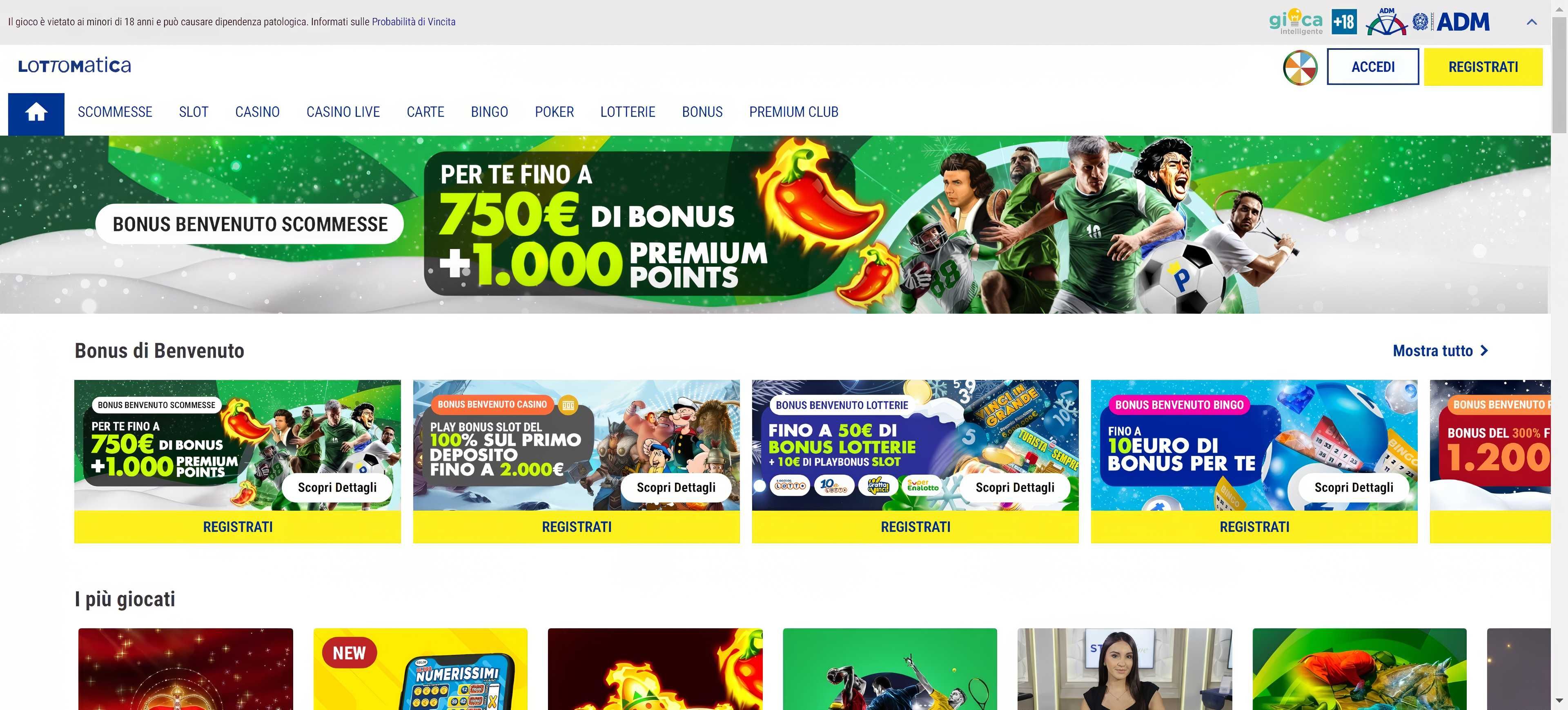 Lottomatica desktop screenshot 1