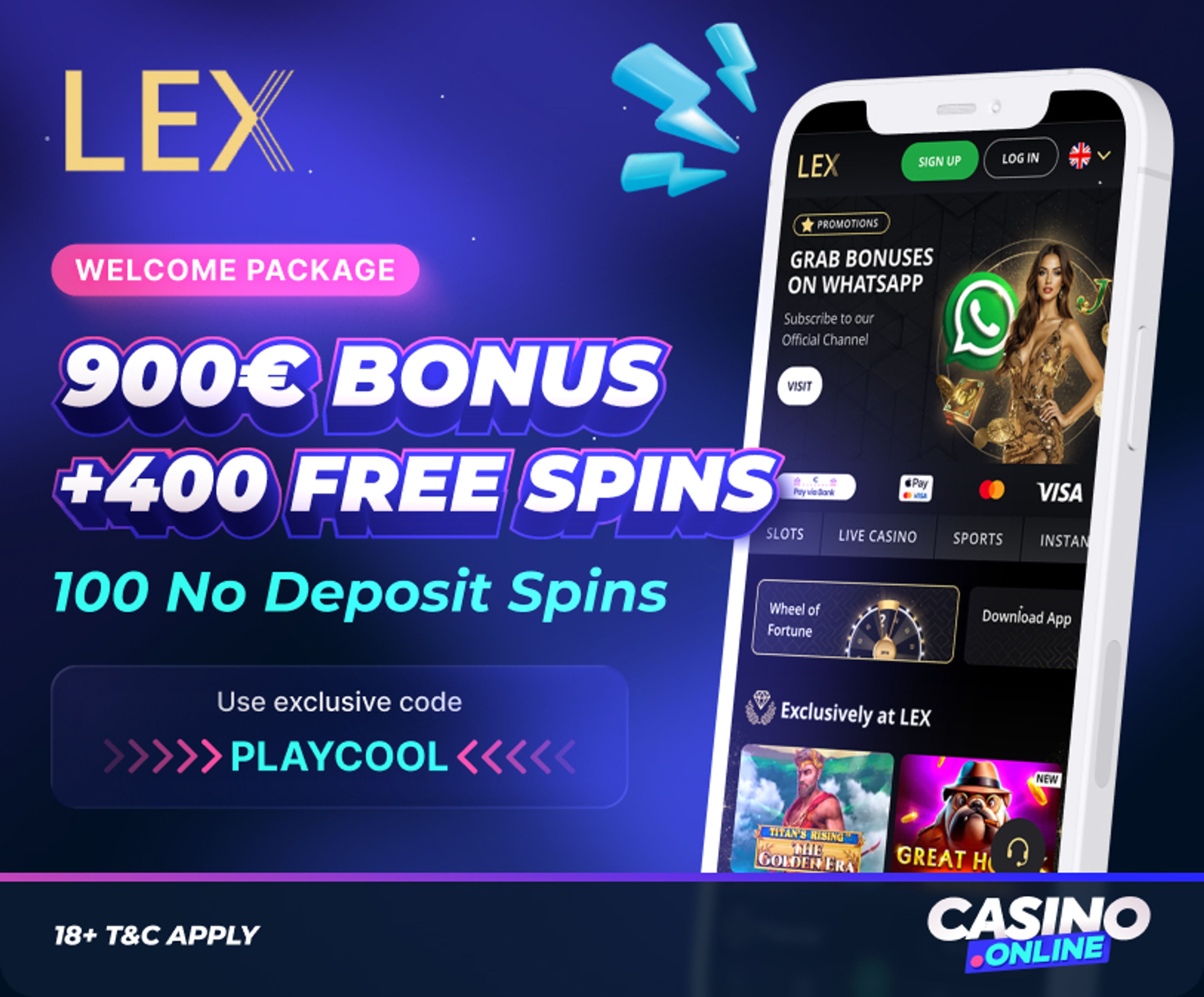 lex casino welcome bonus