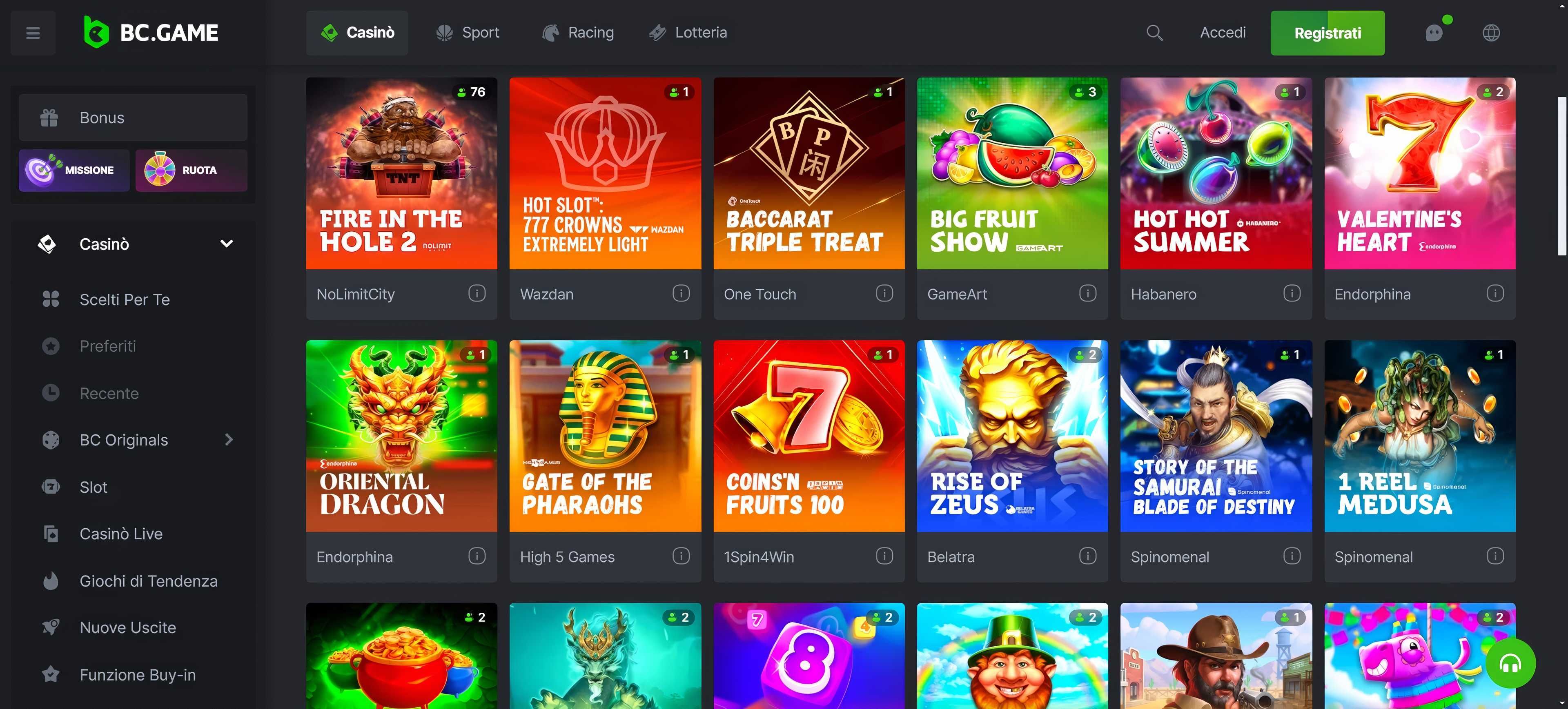 BC.game desktop screenshot 2