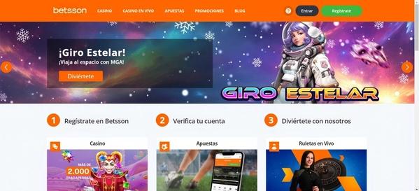 Pasos de registro desde el PC en Betsson