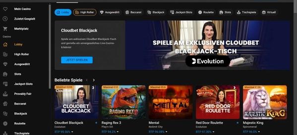 Cloudbet desktop screenshot 1