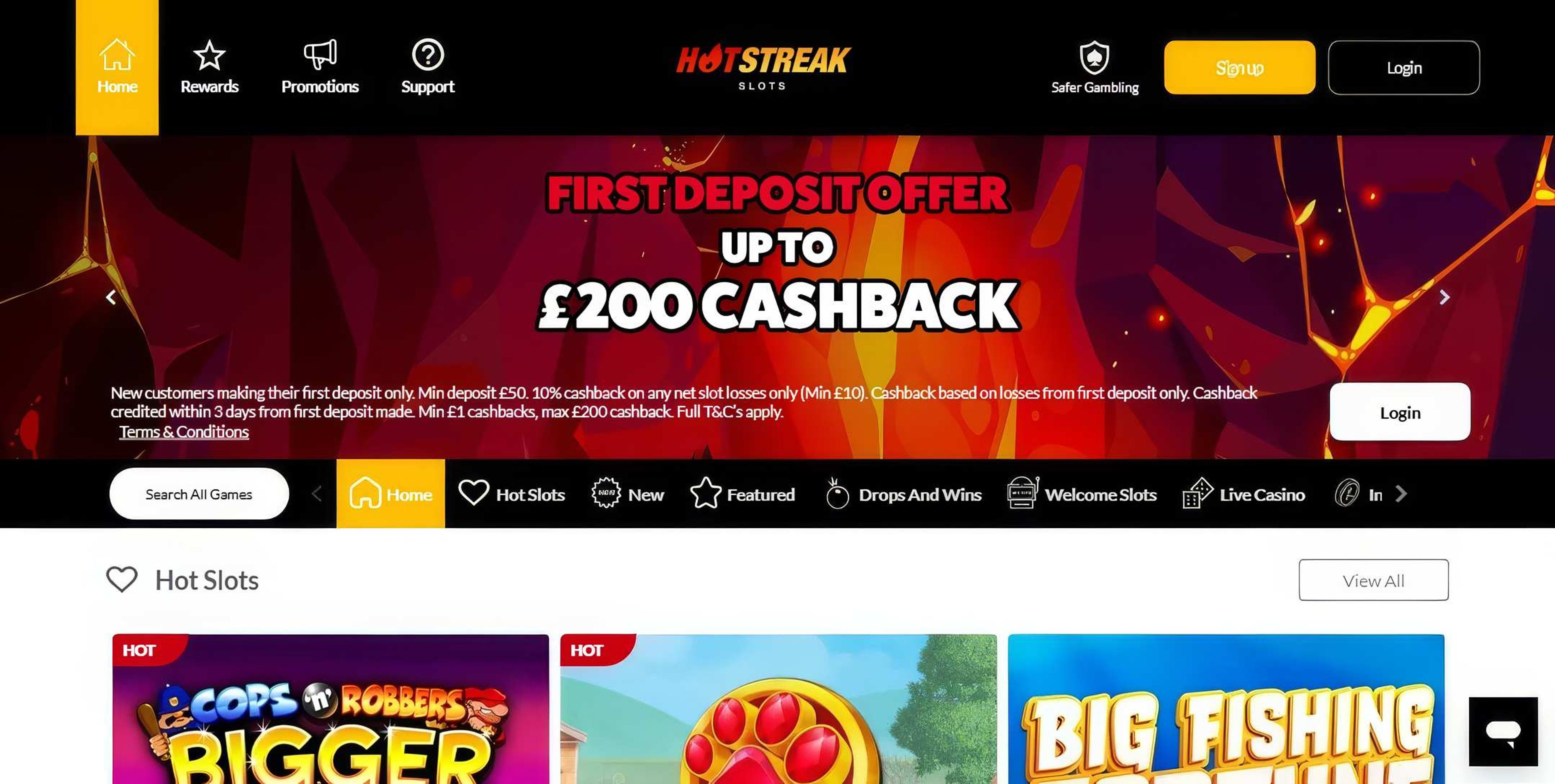 Hot Streak Casino desktop screenshot 1