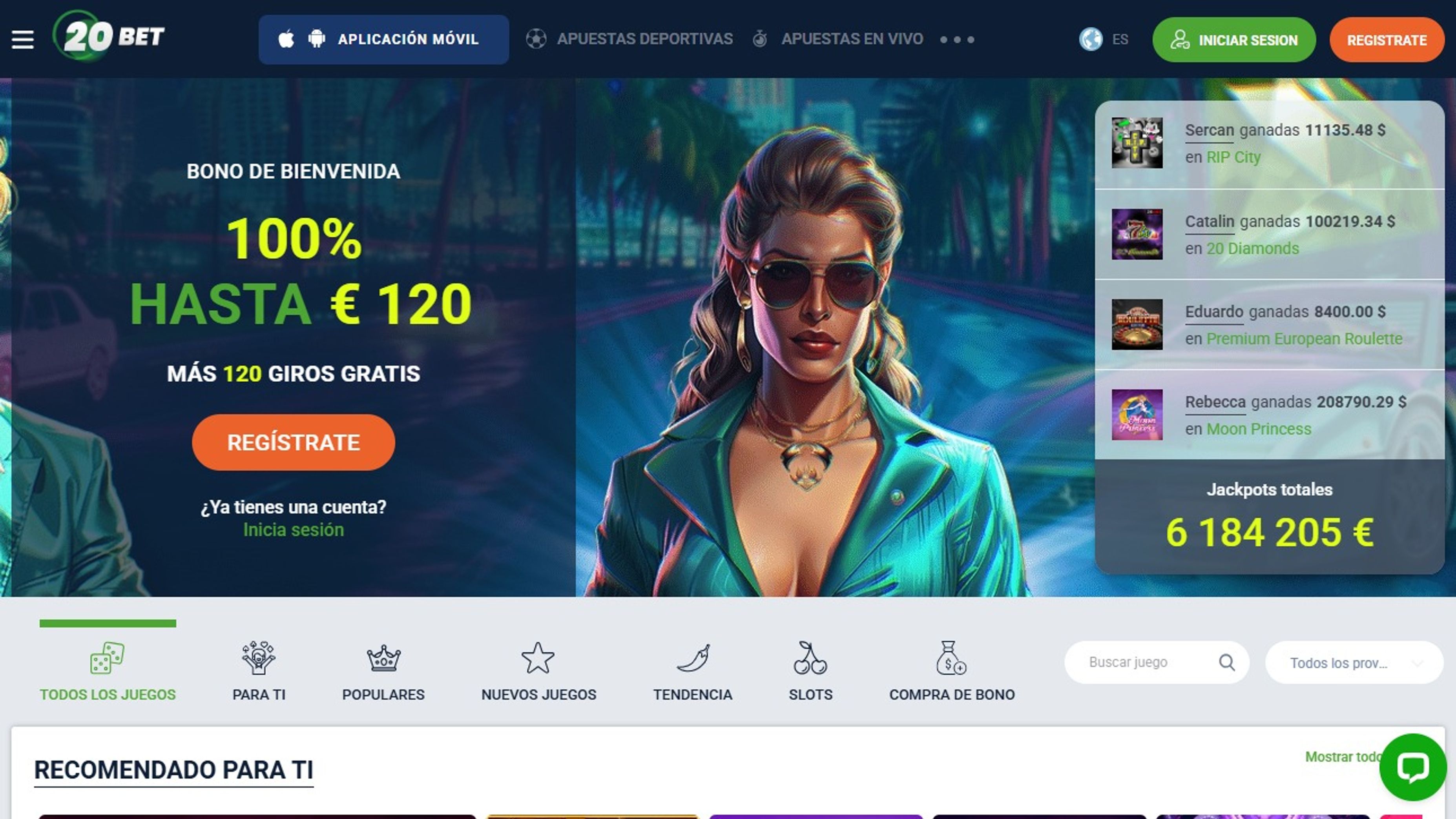 20bet desktop screenshot 2