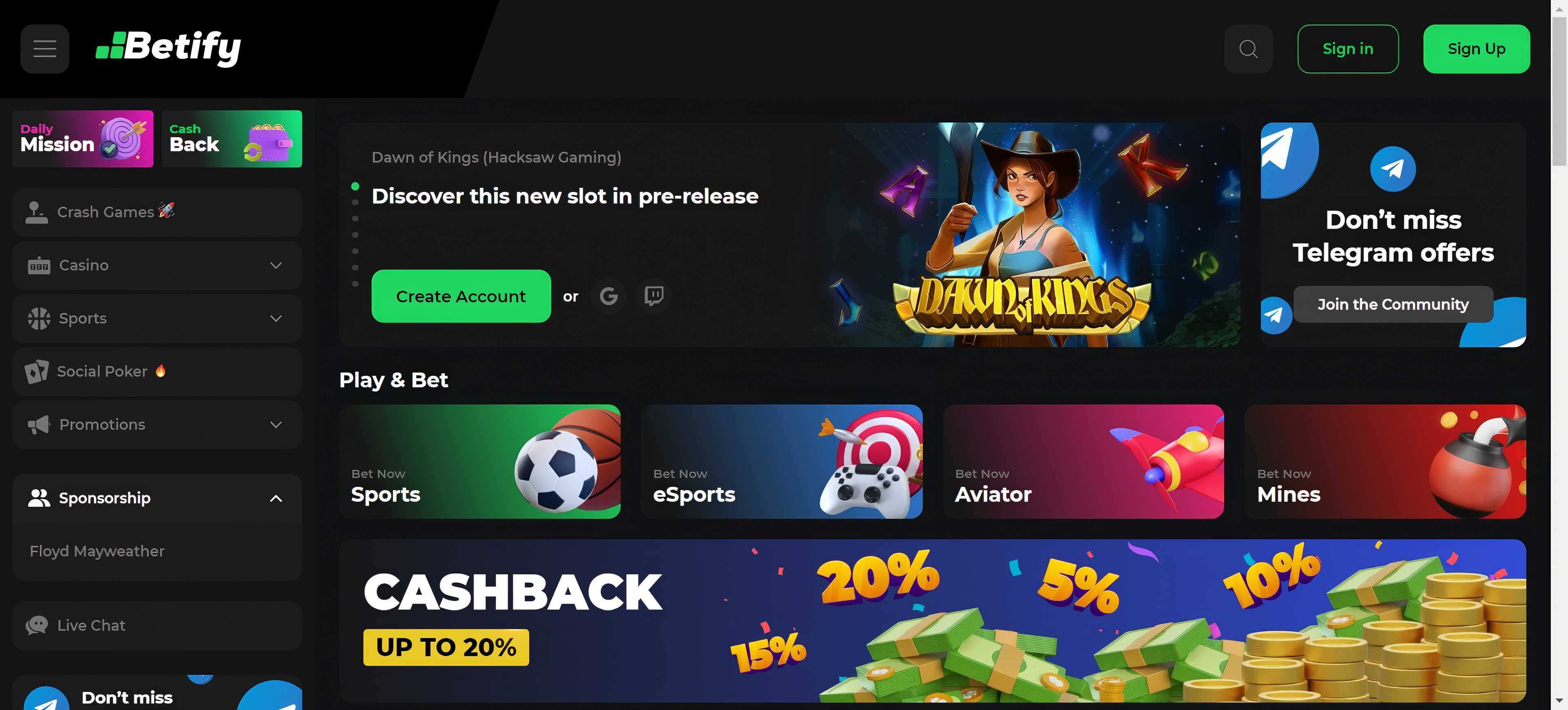 Betify desktop screenshot 1