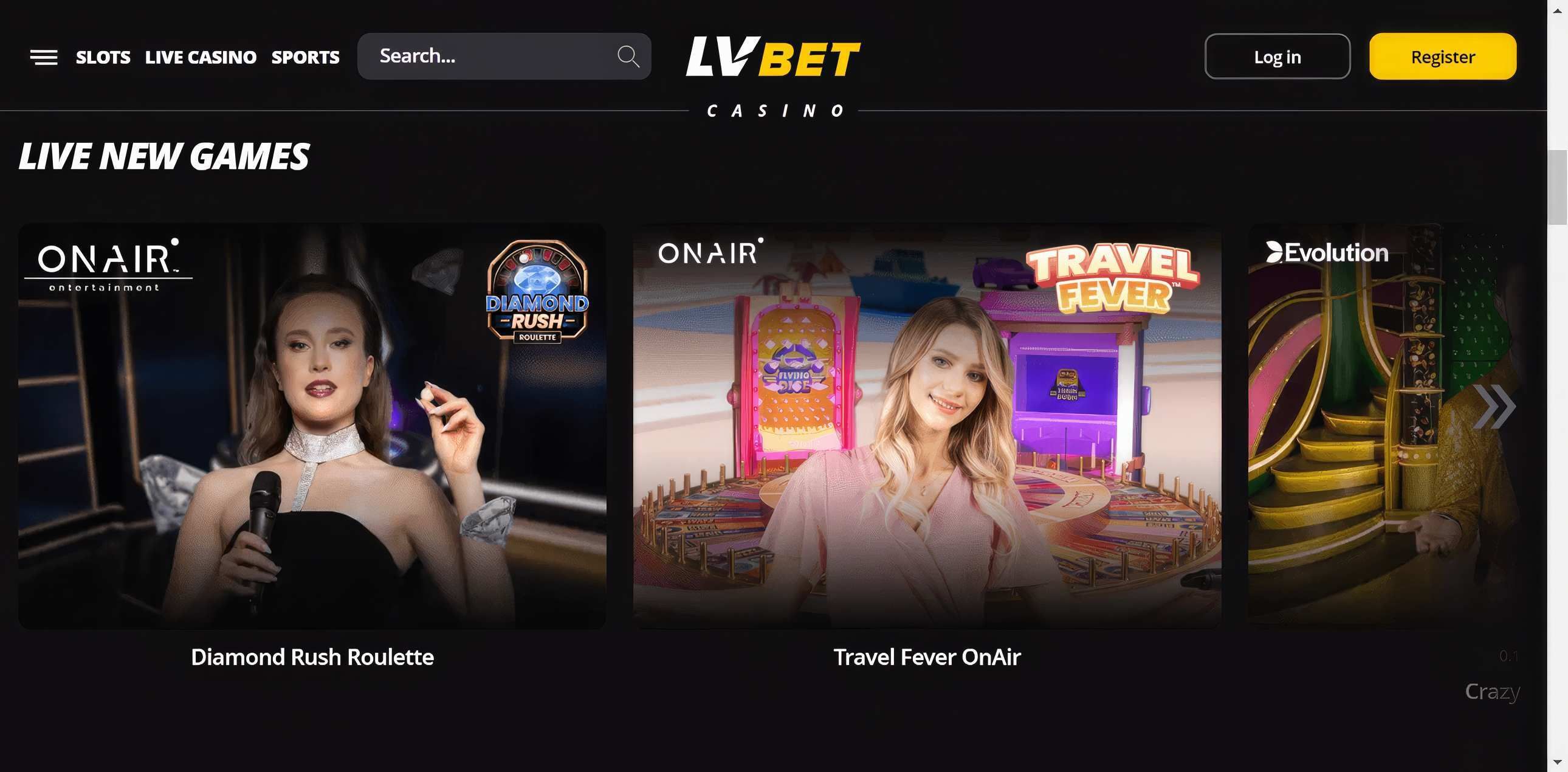 LVbet desktop screenshot 1