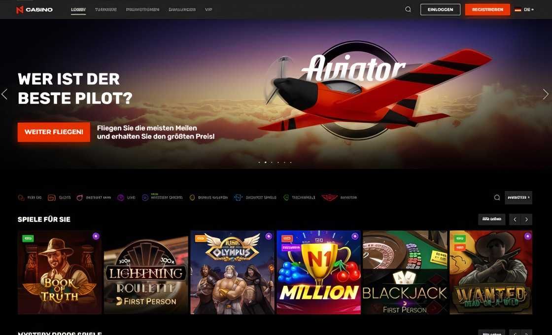 N1 Casino desktop screenshot 1