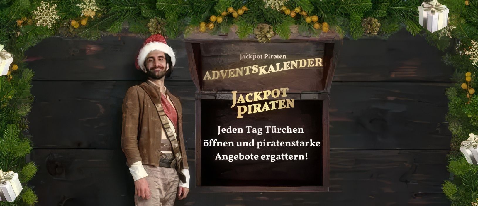 Der JackpotPiraten Adventskalender mit Schätzen und Freispielen