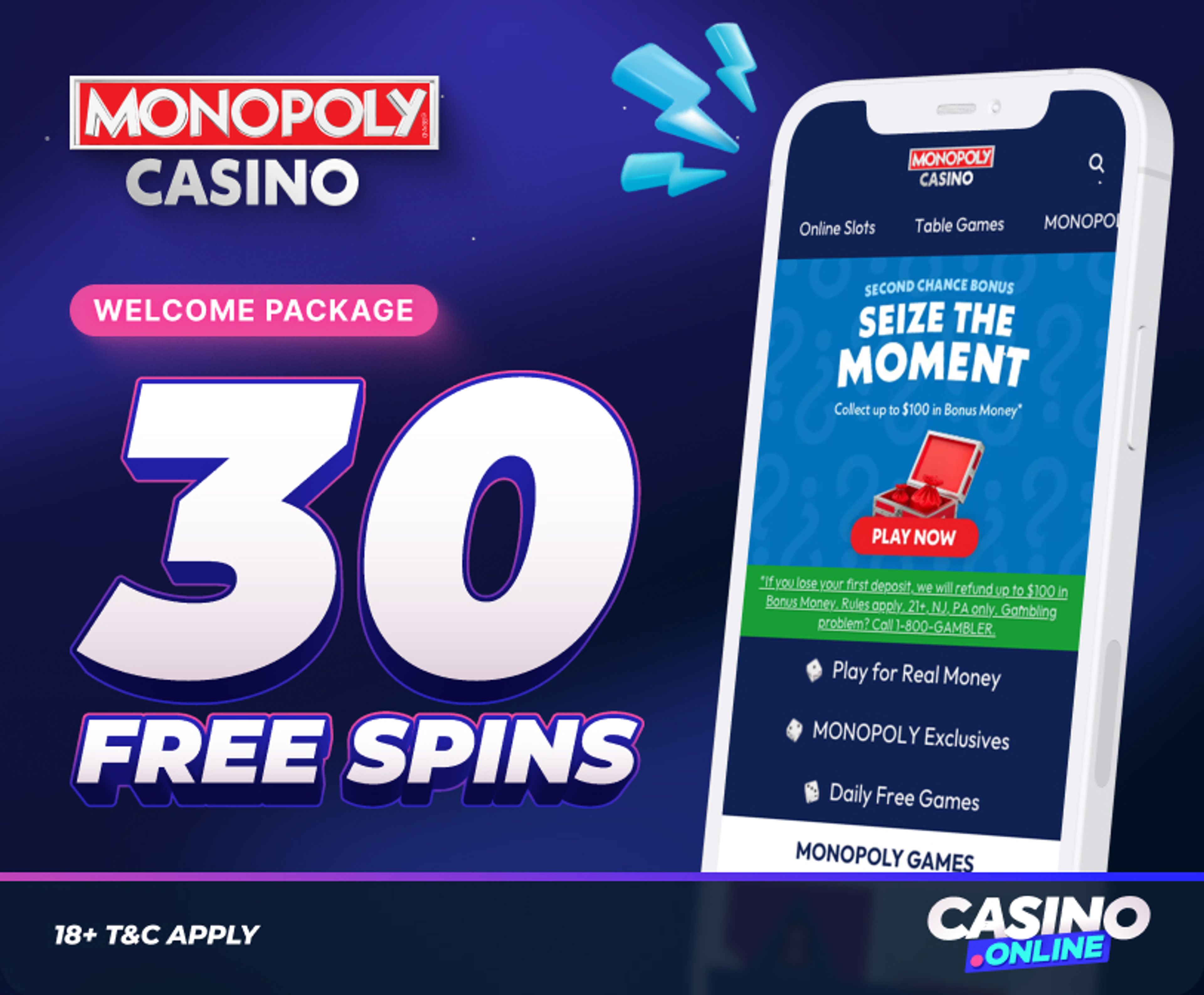 Monopoly Casino Welcome Bonus