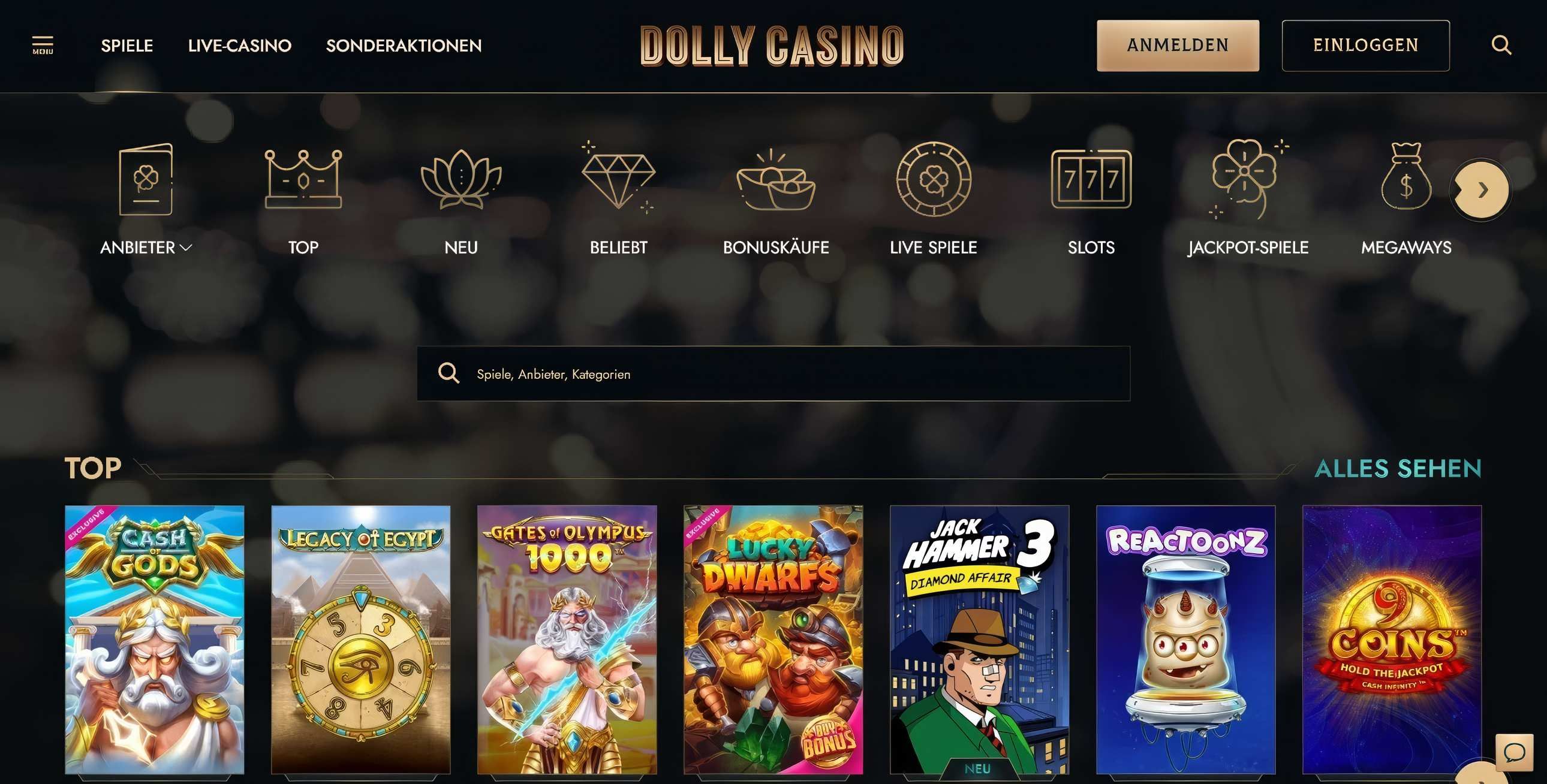 Dolly Casino desktop screenshot 1
