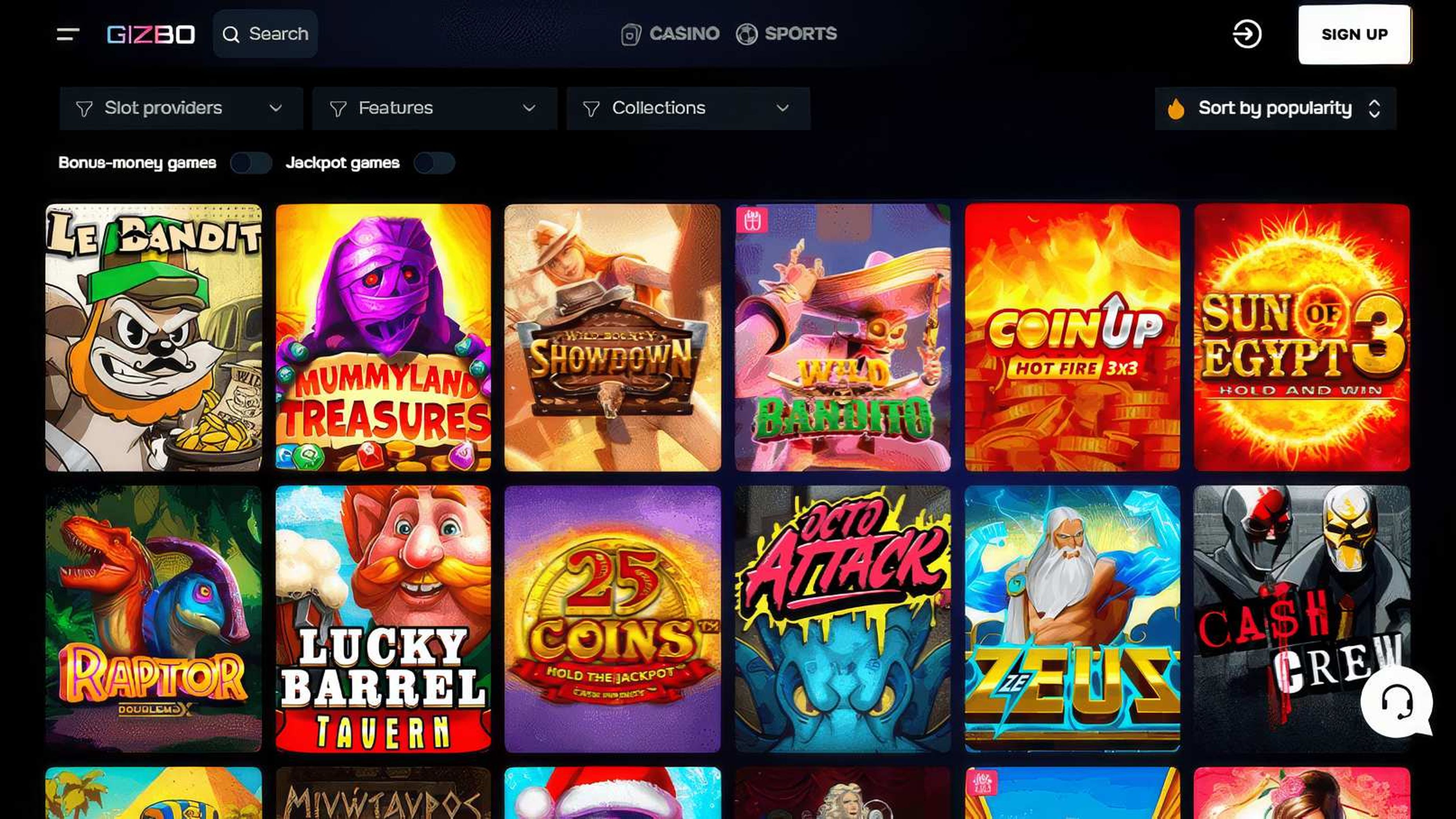 Gizbo desktop screenshot 2