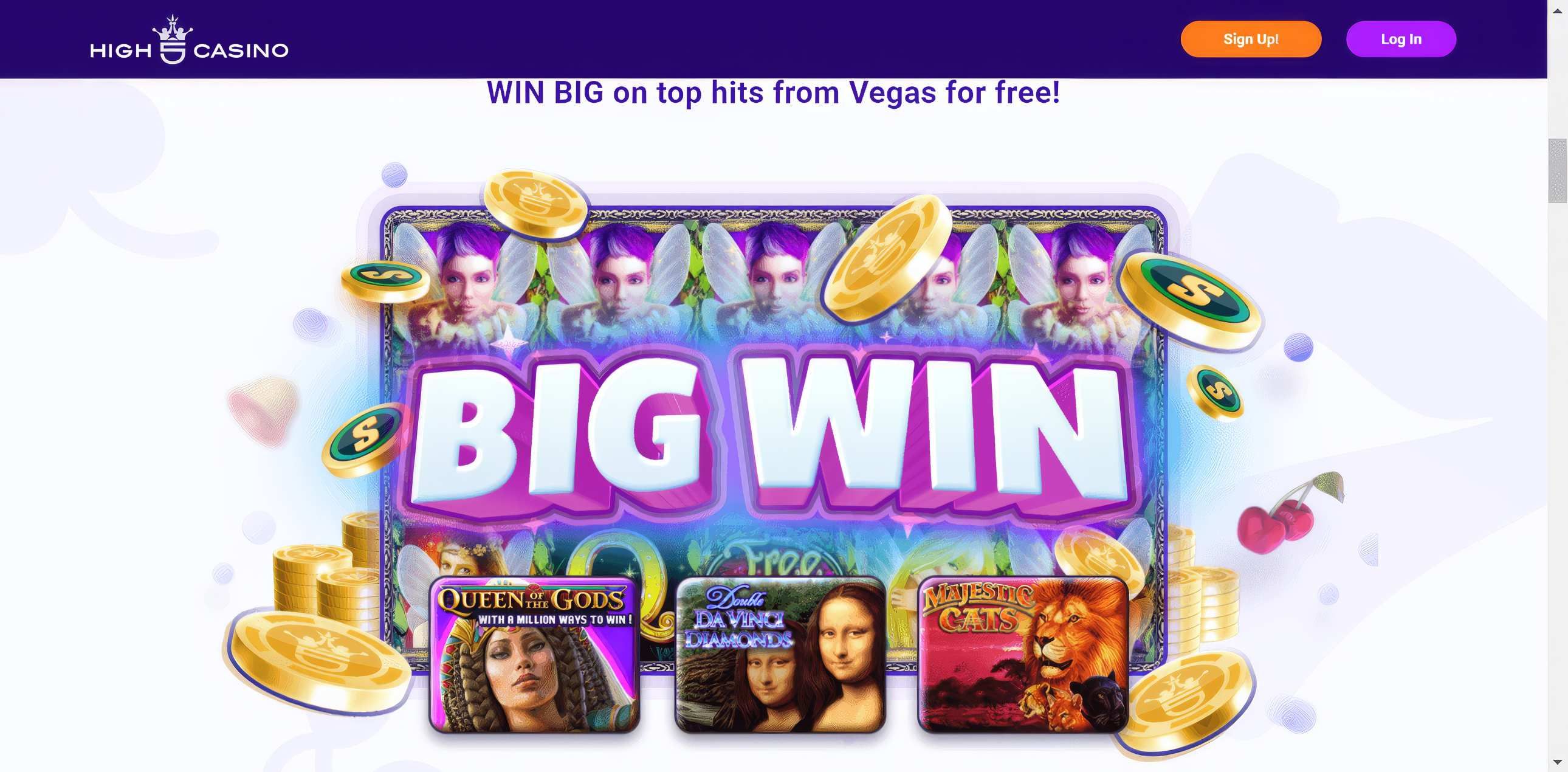 High 5 Casino desktop screenshot 2
