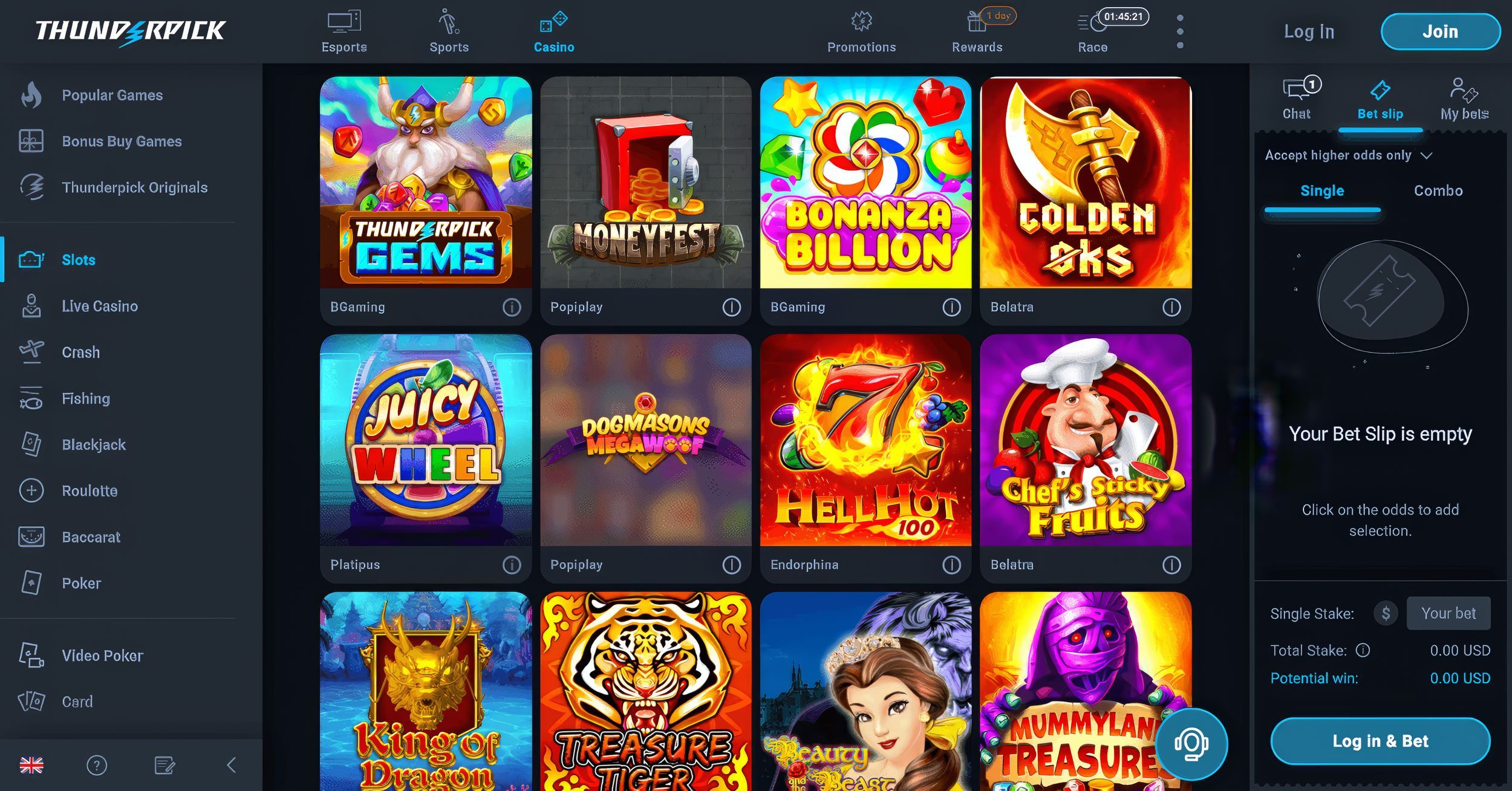 Thunderpick desktop screenshot 2