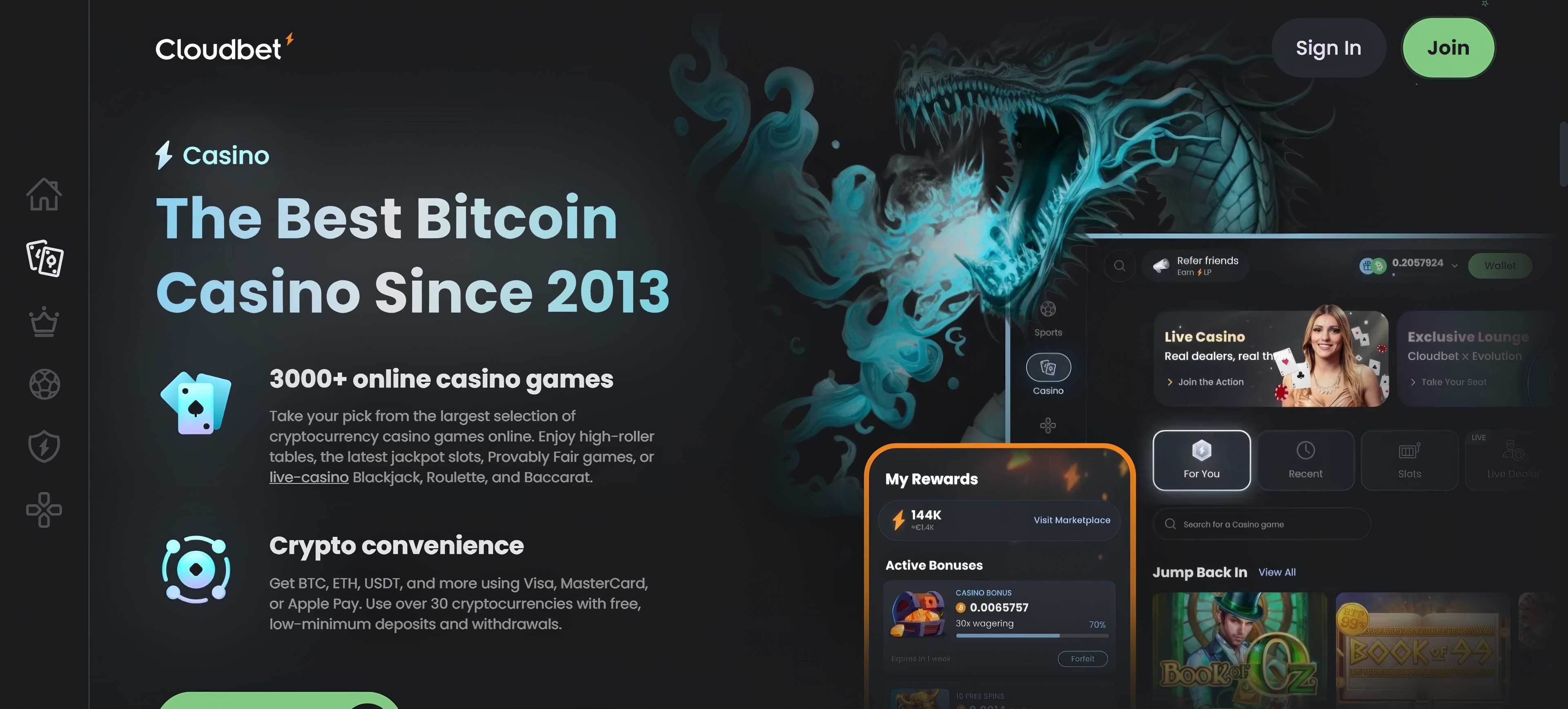 Cloudbet desktop screenshot 1