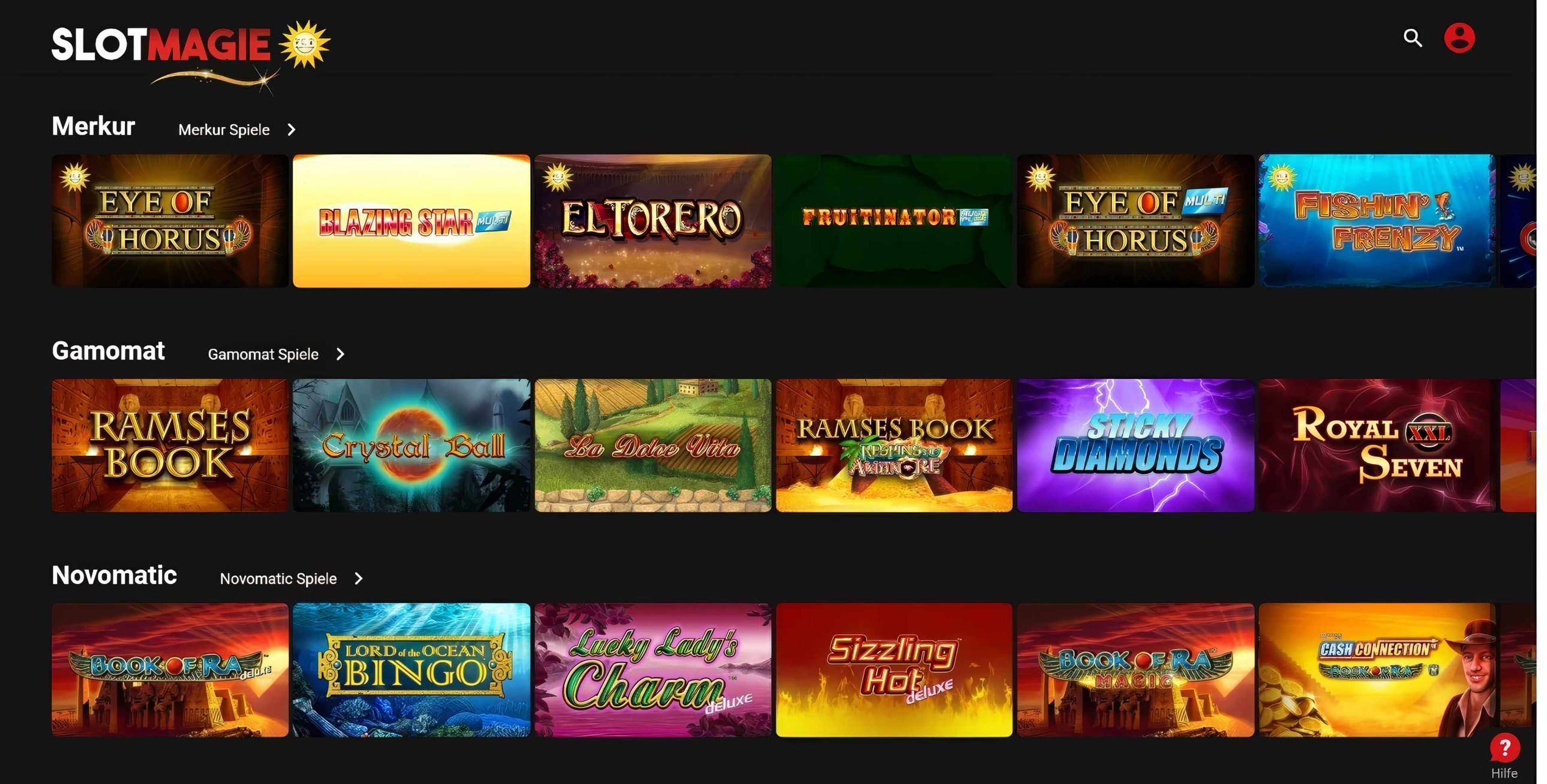 SlotMagie desktop screenshot 2