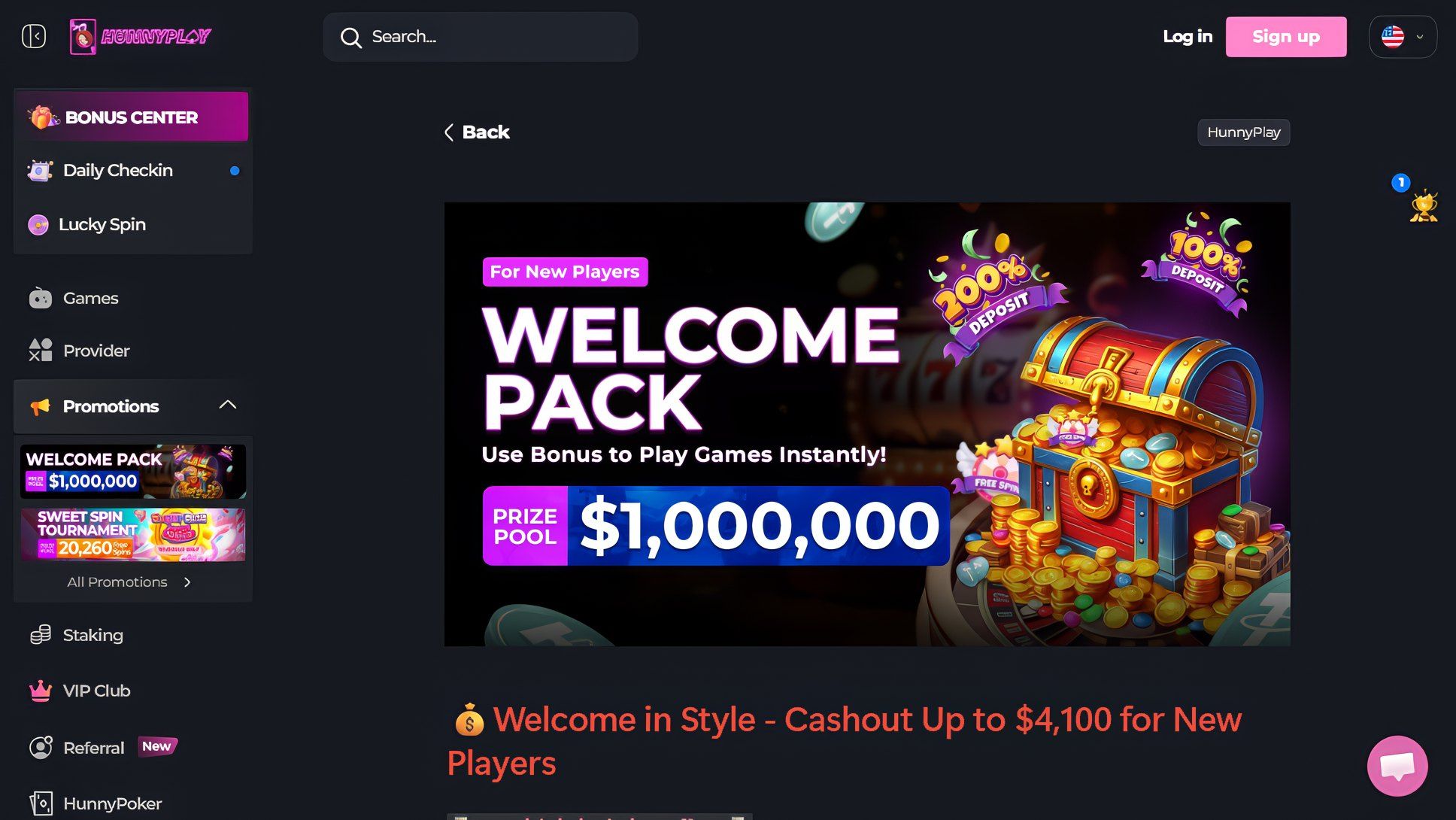 HunnyPlay.io desktop screenshot 1