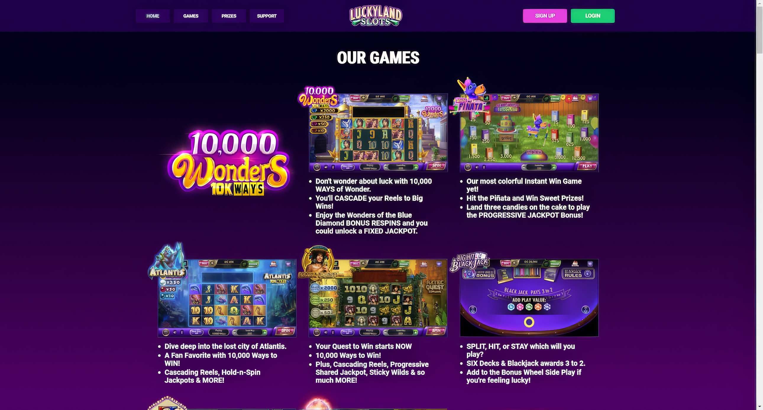 LuckyLand Slots desktop screenshot 2