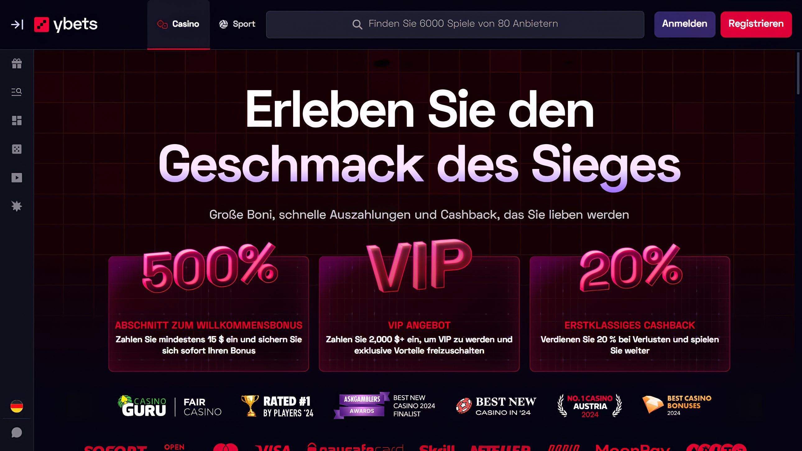 Ybets desktop screenshot 1