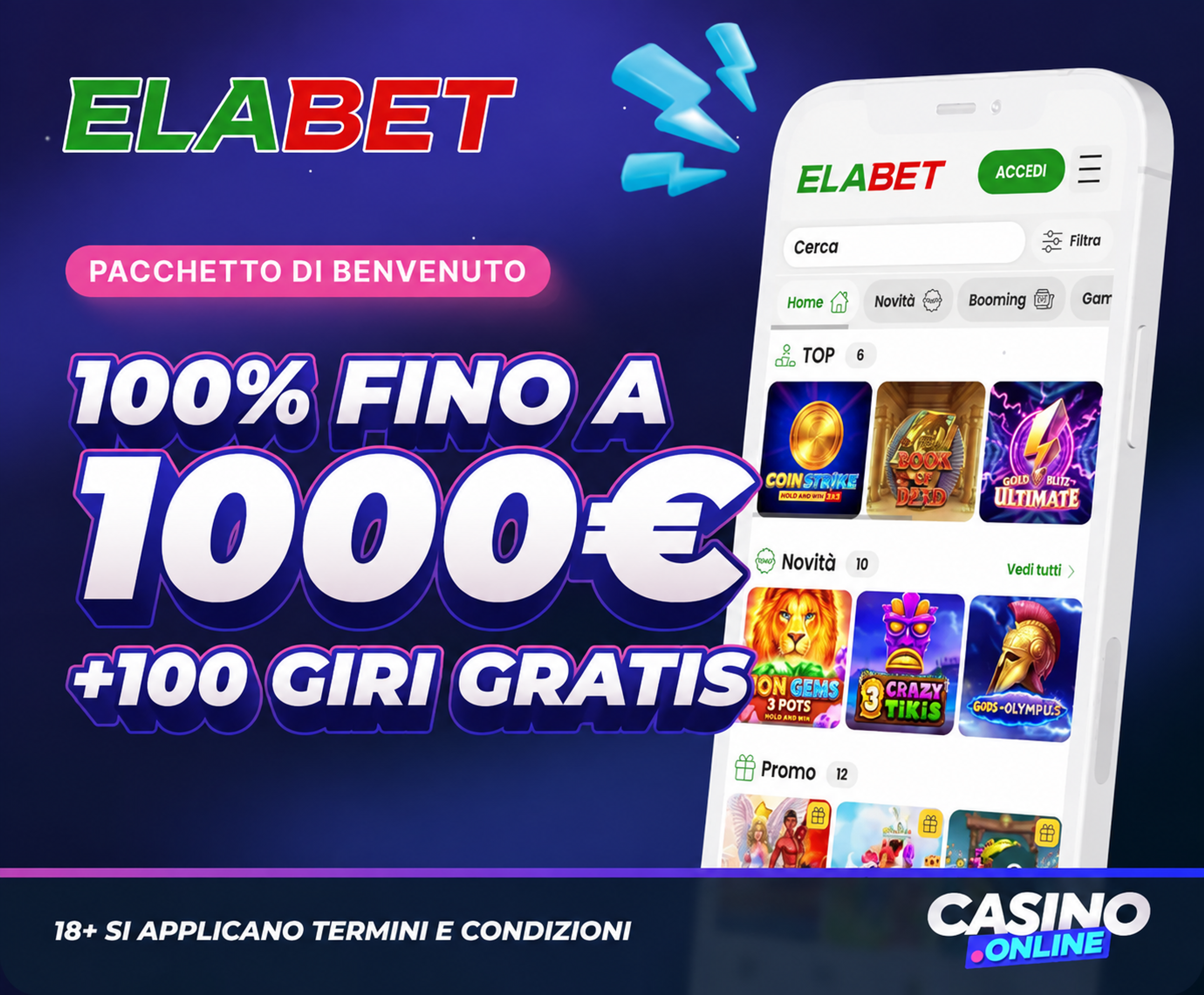 Elabet Casino Bonus di Benvenuto