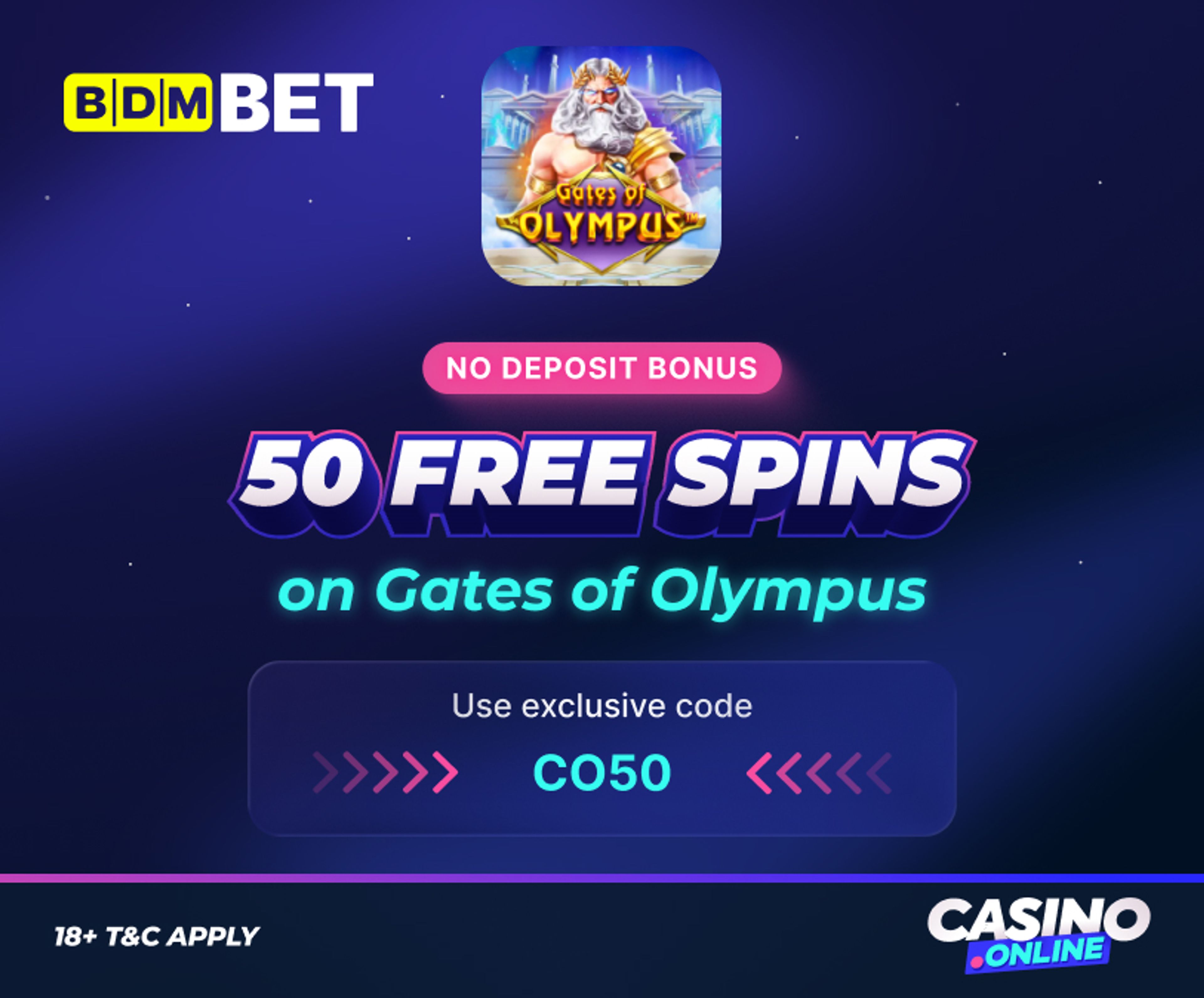 BDMbet no deposit bonus offer