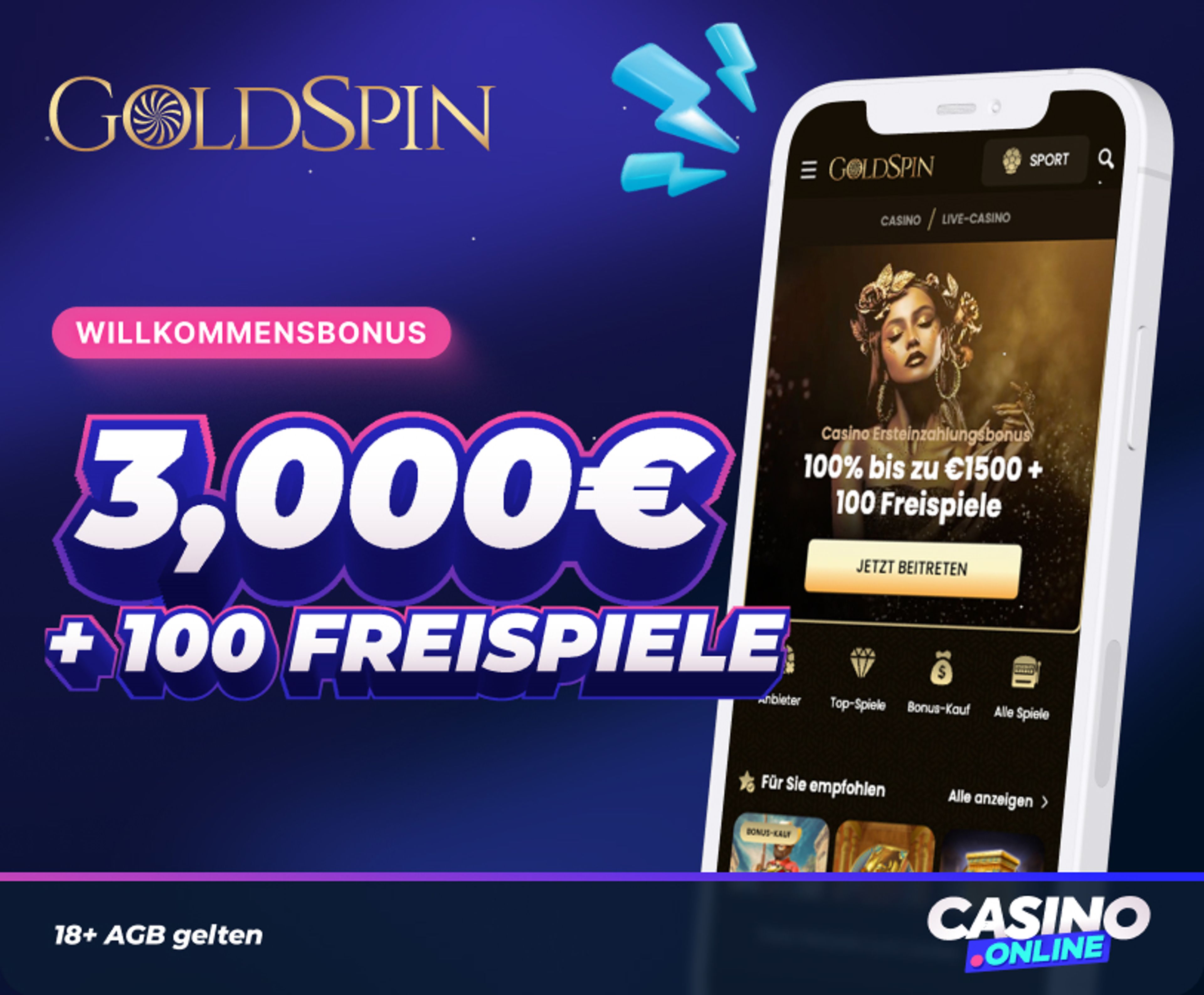 GoldSpin Casino Willkommensbonus