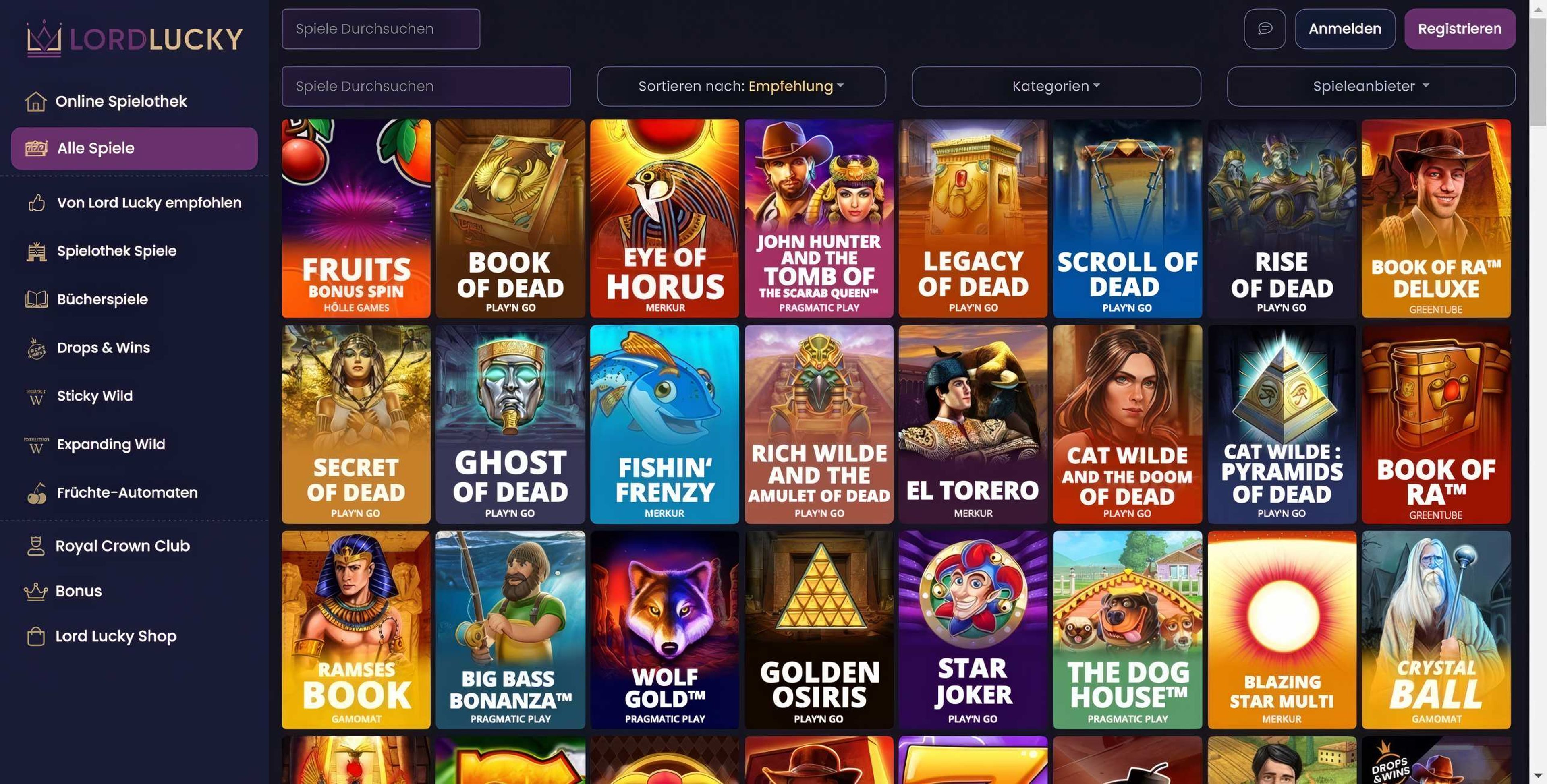 Lord Lucky desktop screenshot 1