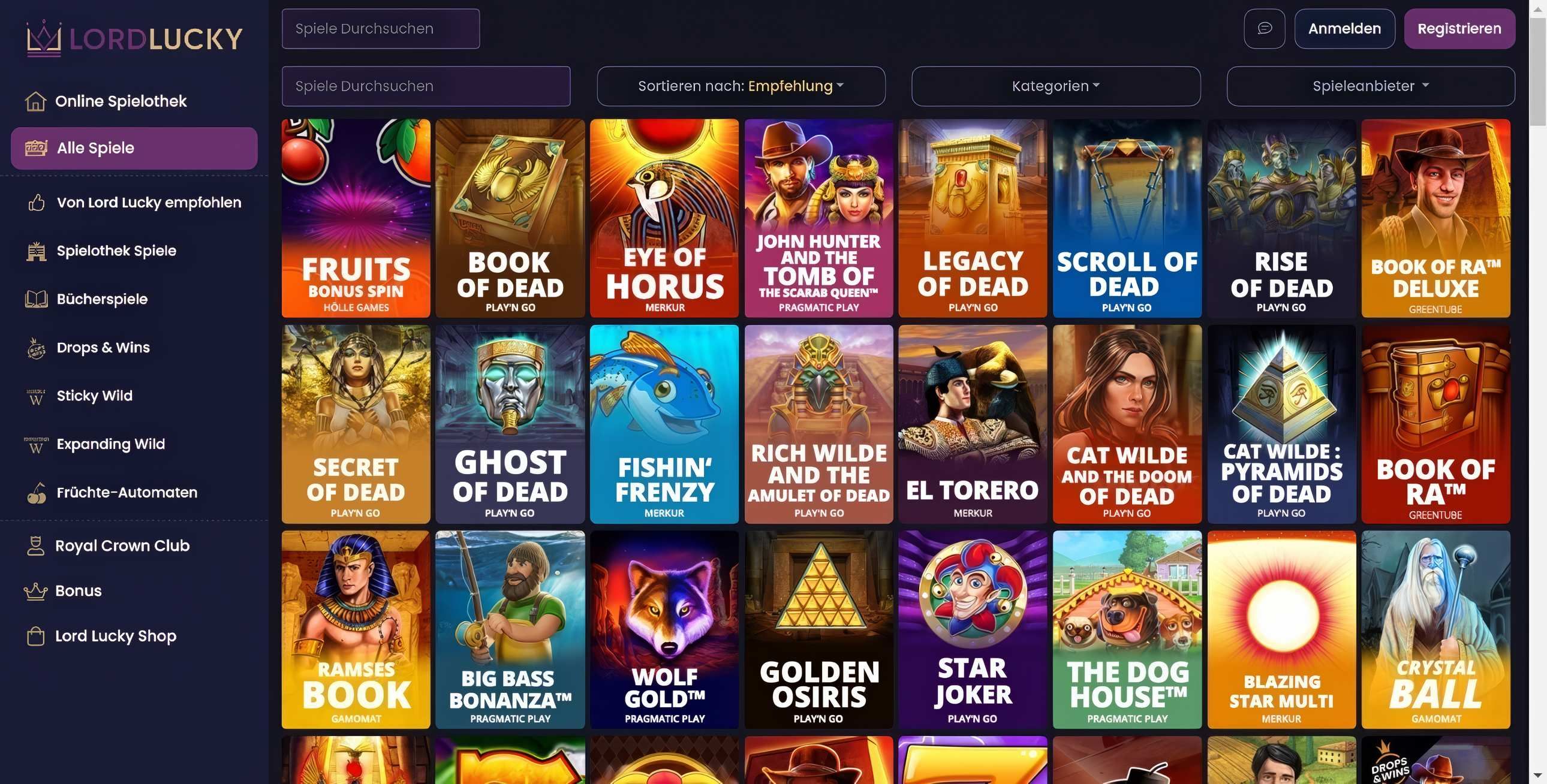 Lord Lucky desktop screenshot 1