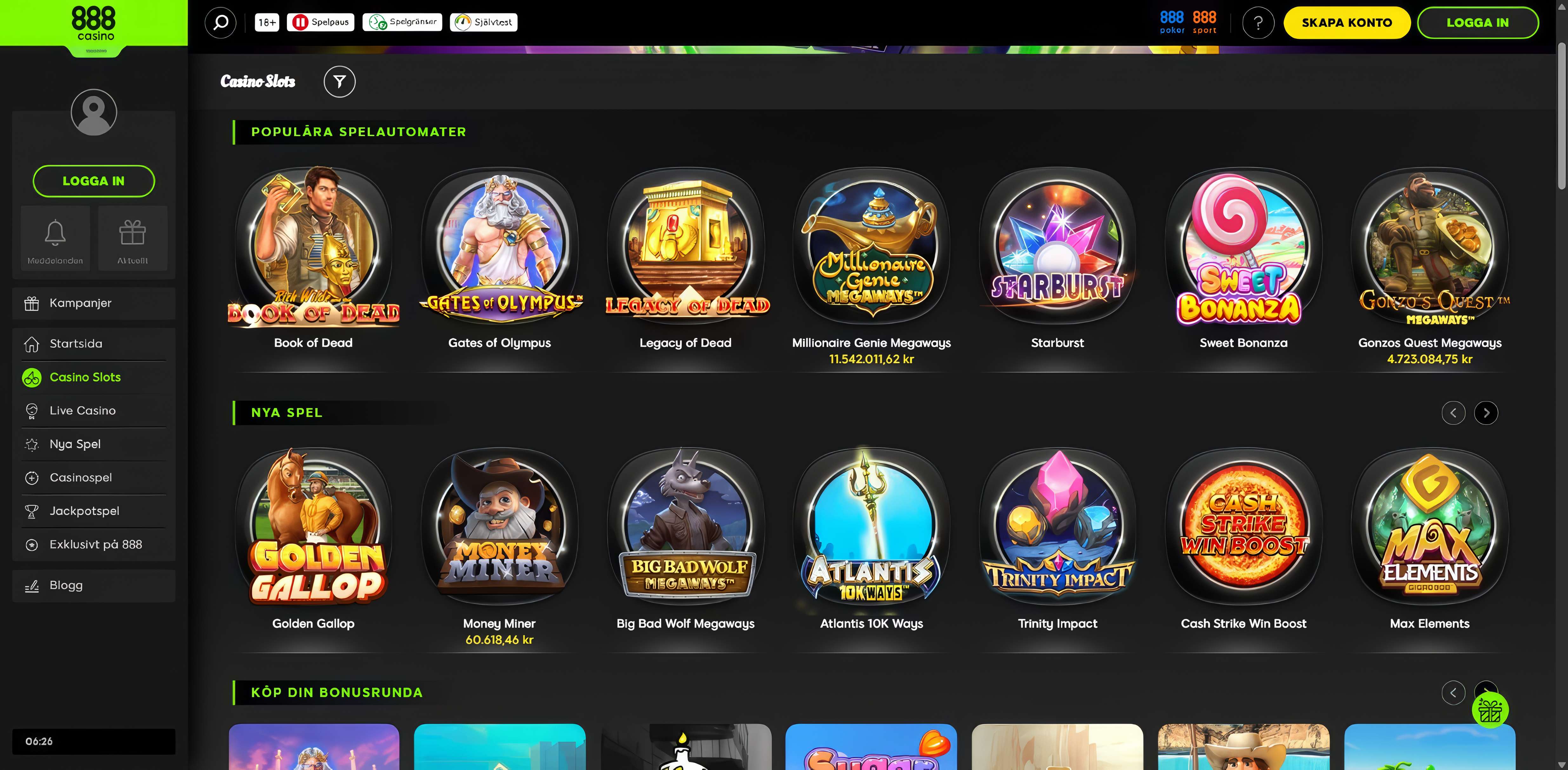 888 casino slots