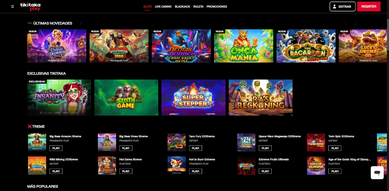 TikiTaka Casino desktop screenshot 2
