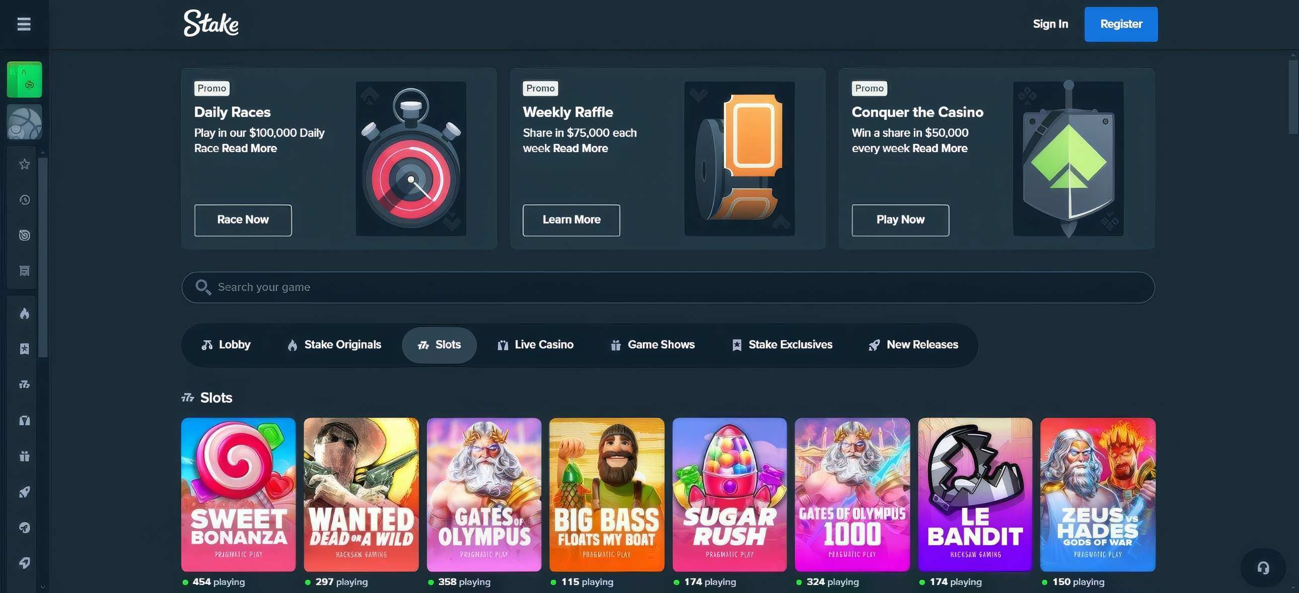 Stake.com desktop screenshot 2