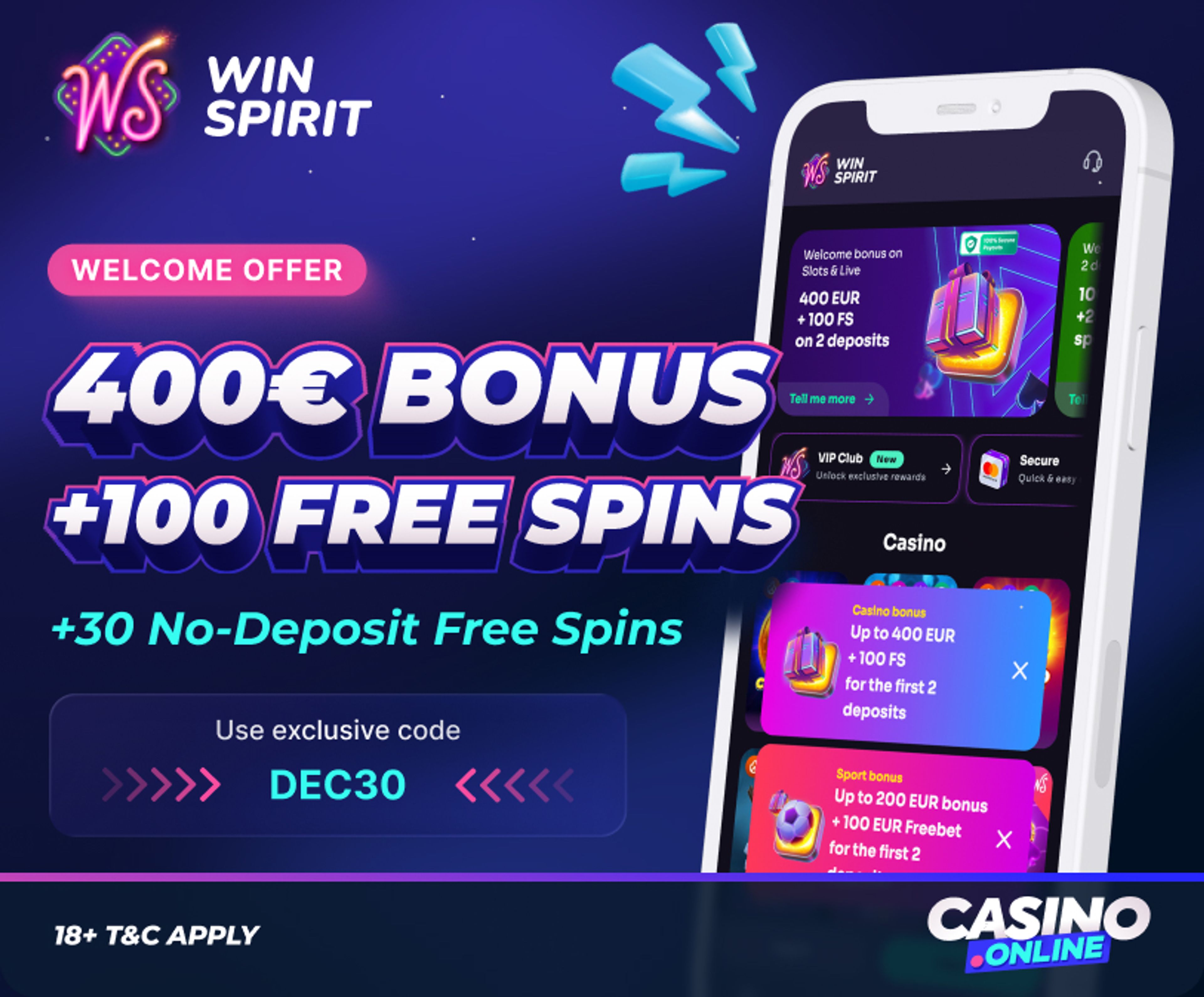 winspirit casino welcome offer