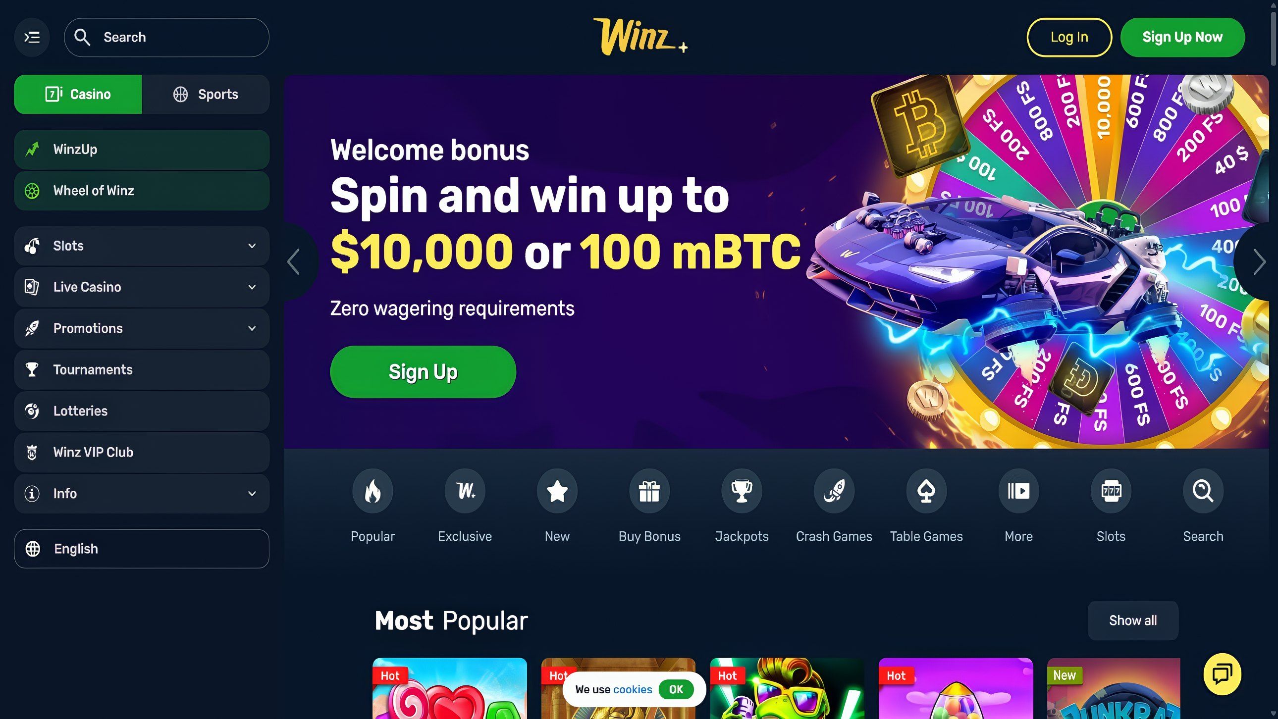 Winz.io desktop screenshot 1