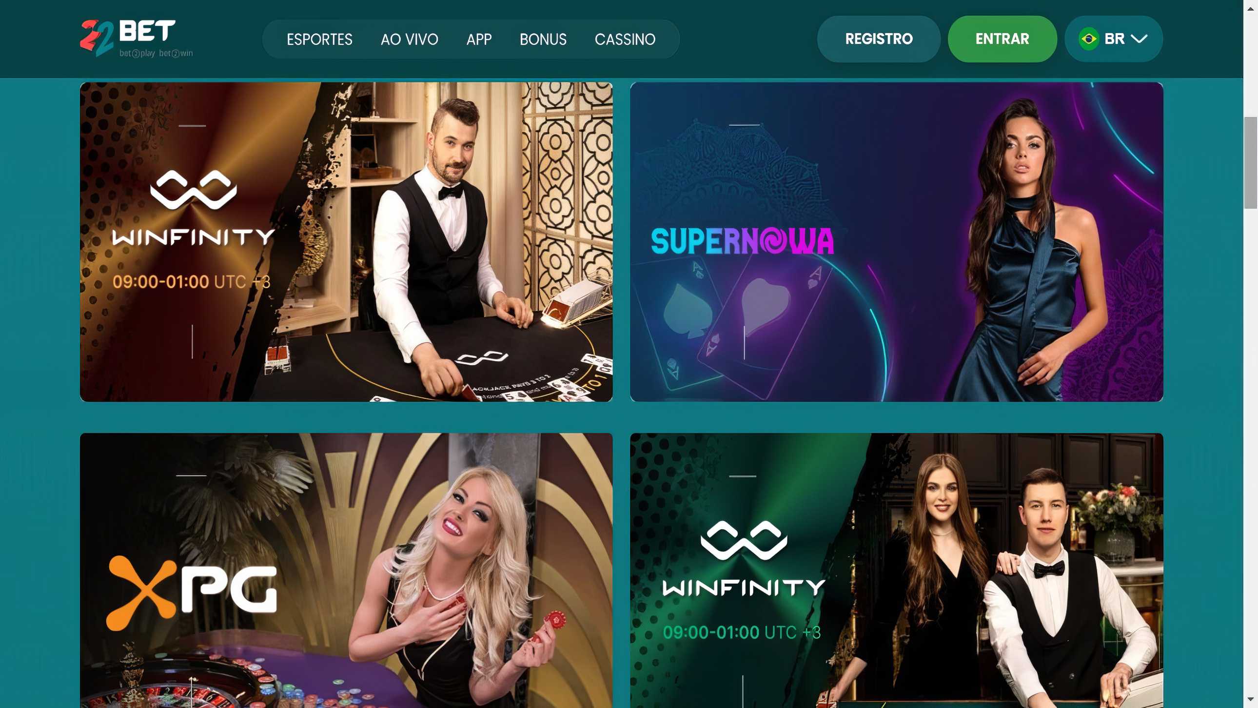 22Bet CassinoBR Desktop