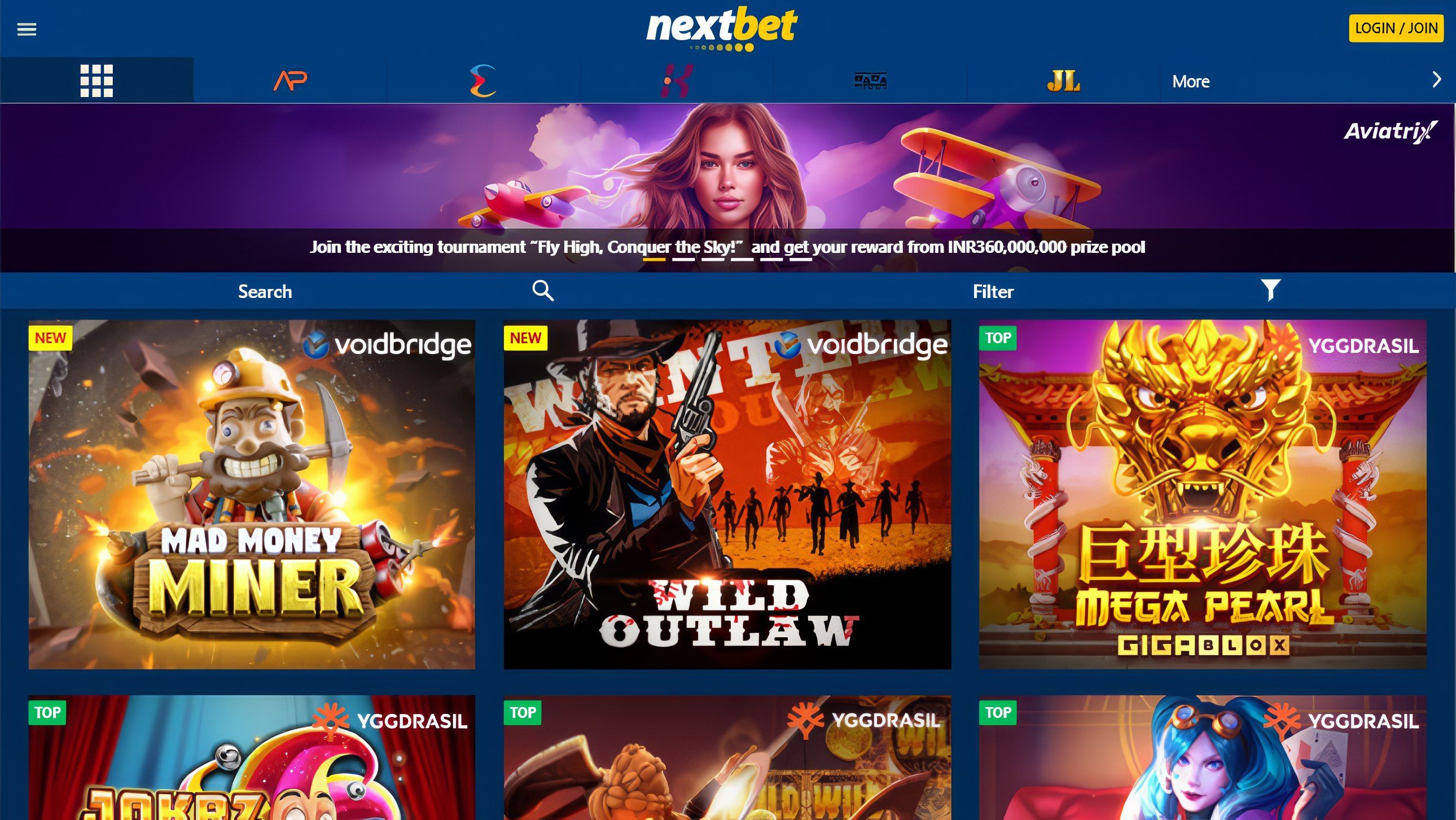 Nextbet desktop screenshot 2