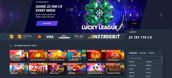 Jet Casino desktop screenshot 1