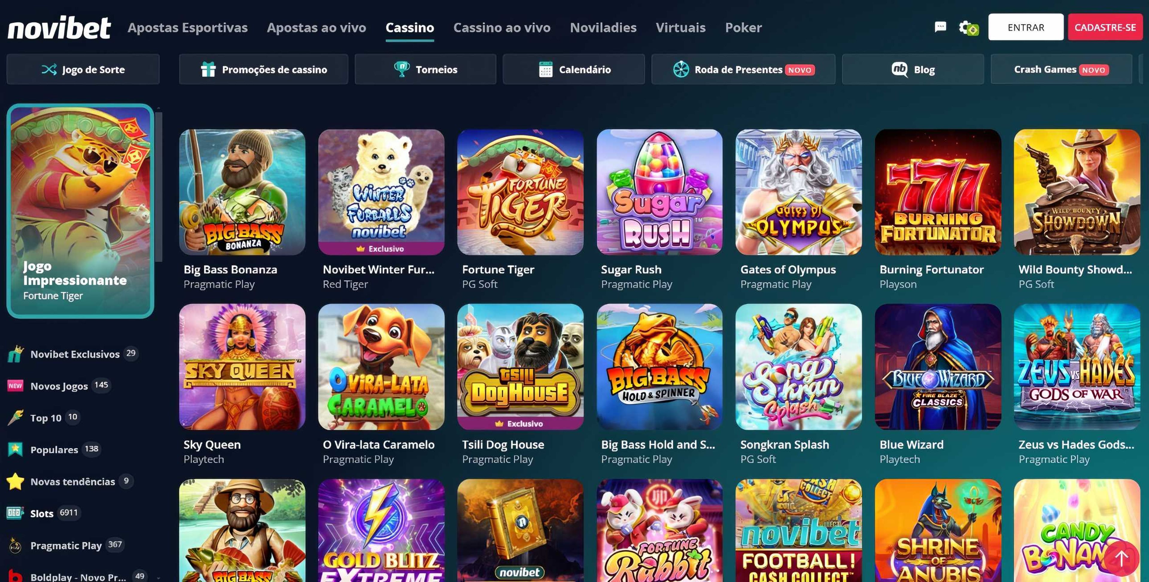 Novibet desktop screenshot 1