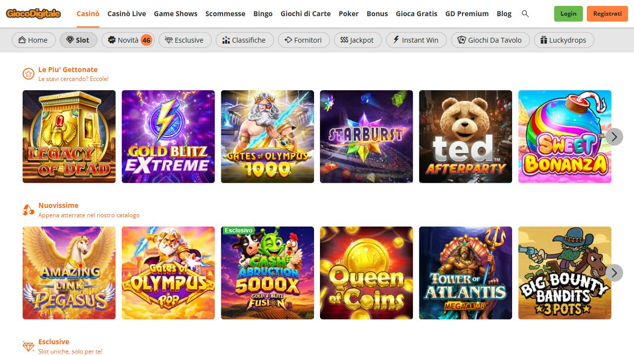 Giocodigitale desktop screenshot 2
