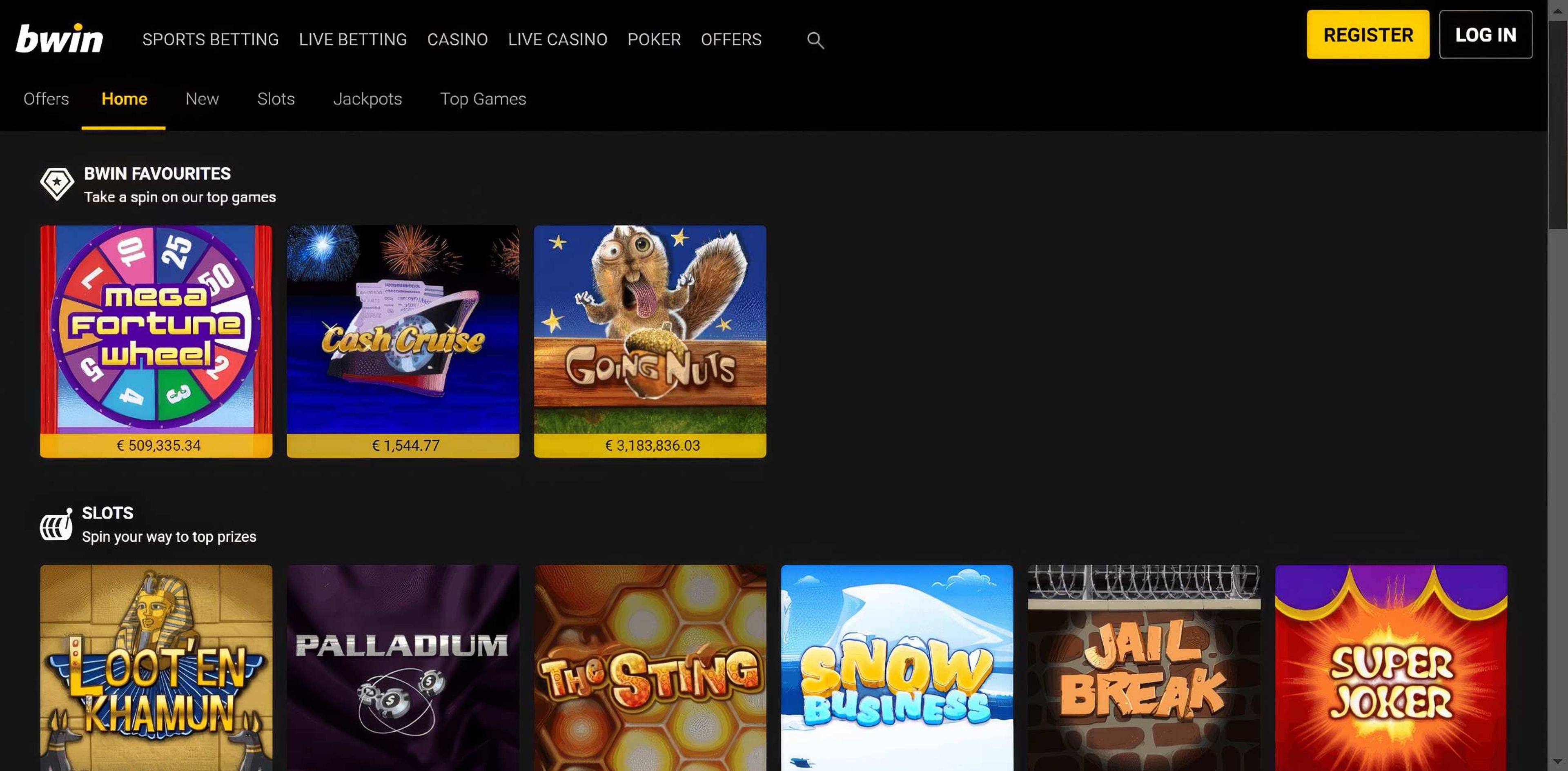 Bwin desktop screenshot 1