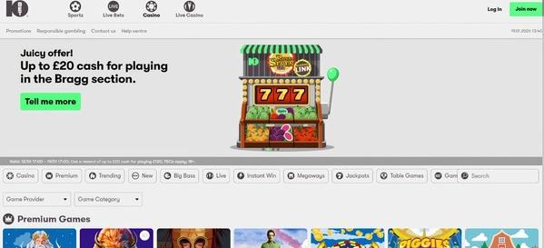 10Bet Casino Desktop 