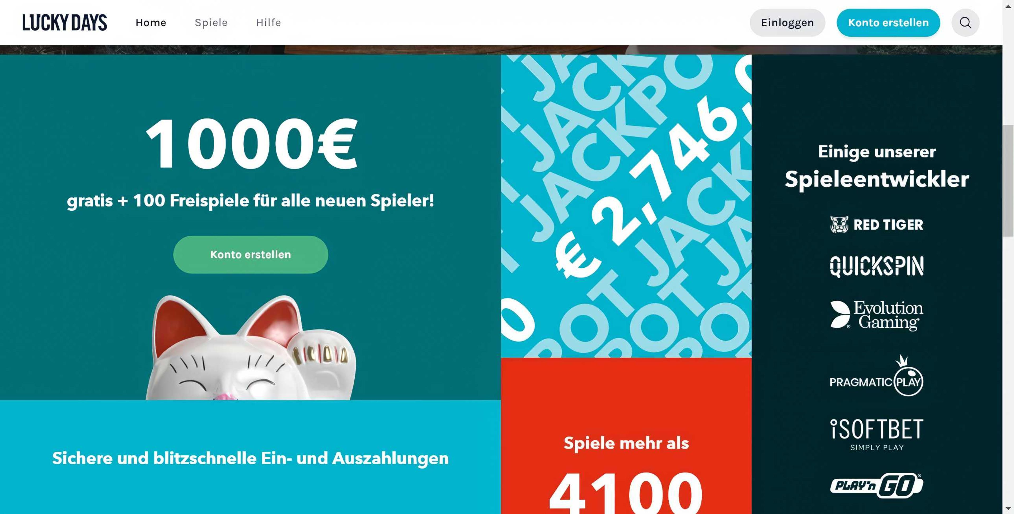 LuckyDays desktop screenshot 1