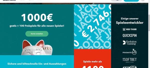 LuckyDays Homepage Desktop