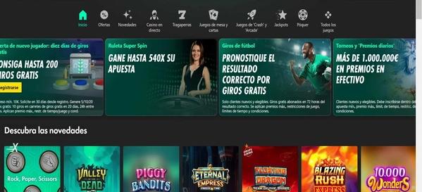 Lobby de Casino en Bet365
