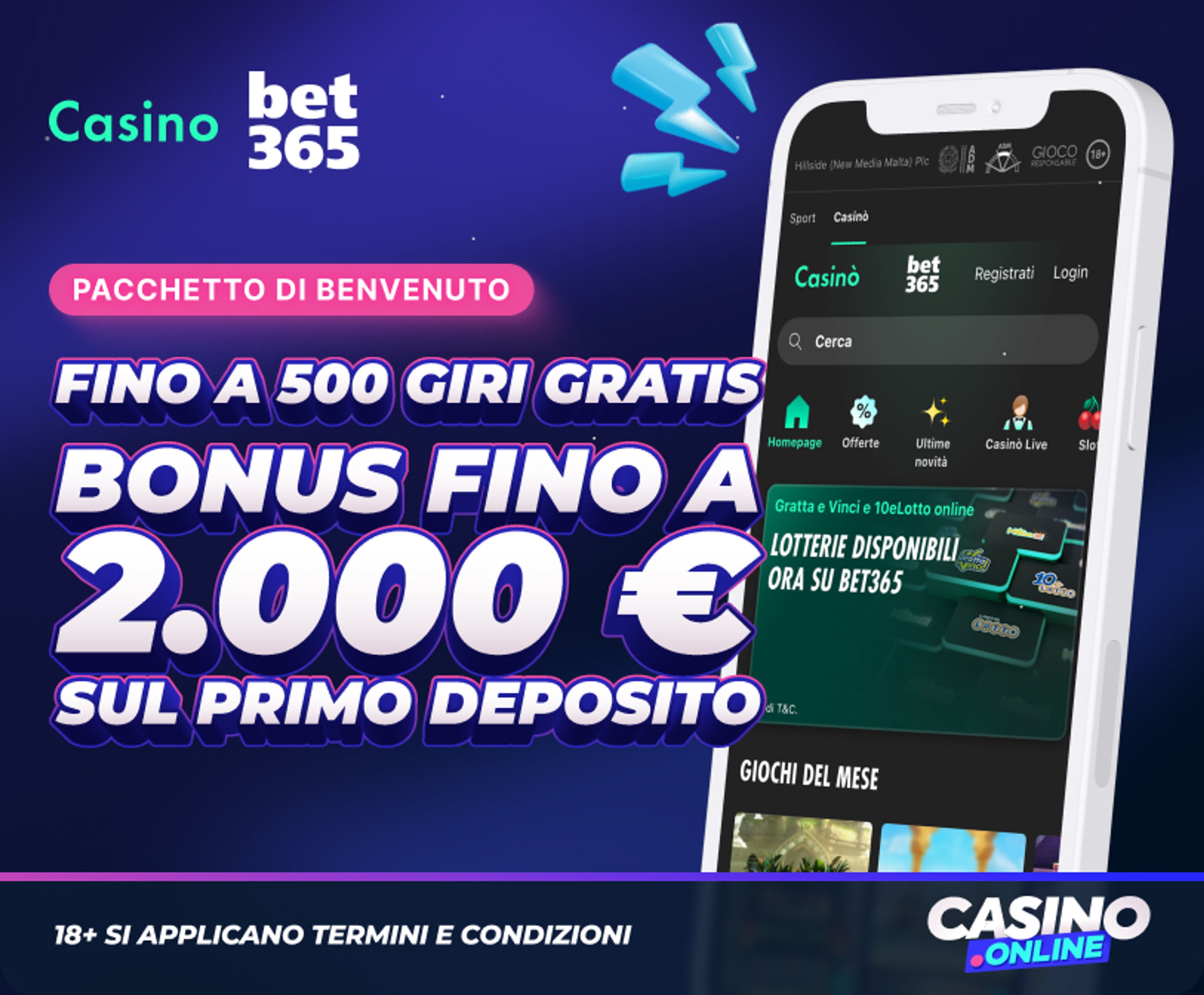 Bet365 Casino Bonus Benvenuto